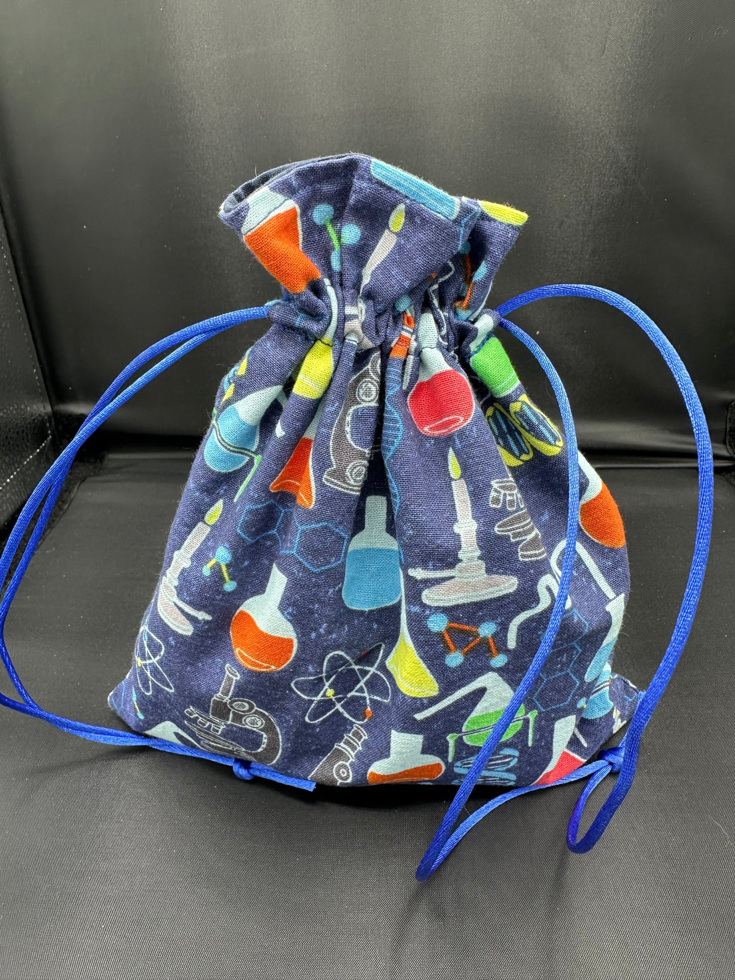 science draw string bag