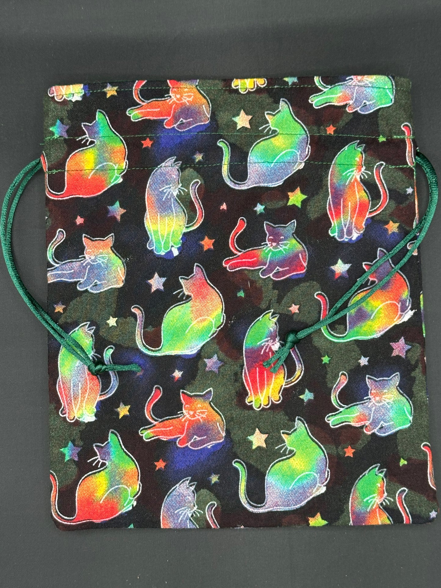 cats - multi color draw string