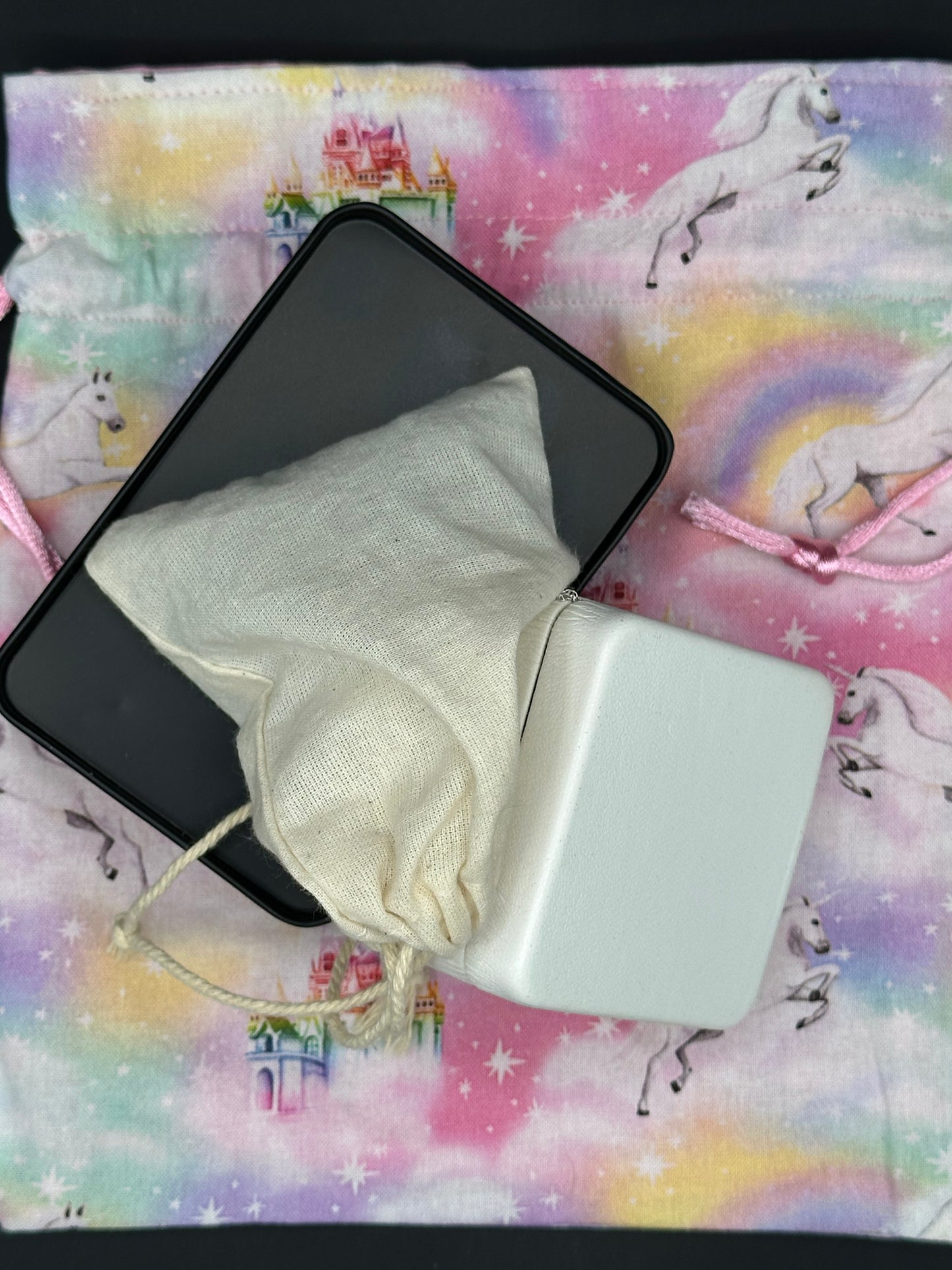 unicorns - rainbow draw string