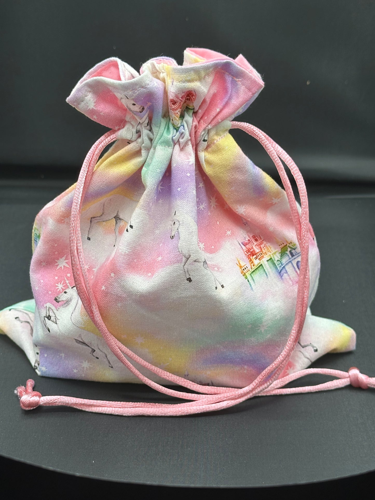 unicorns - rainbow draw string