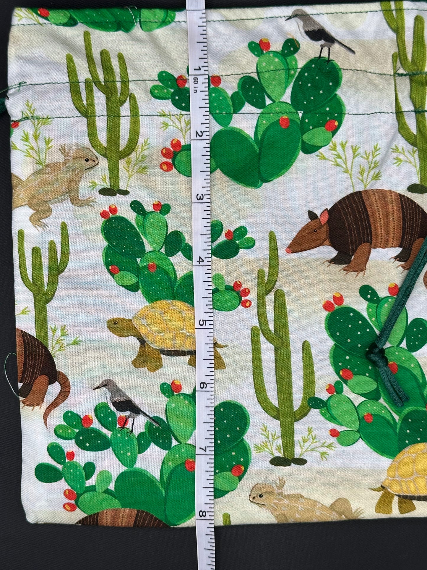 Texas critters draw string bag