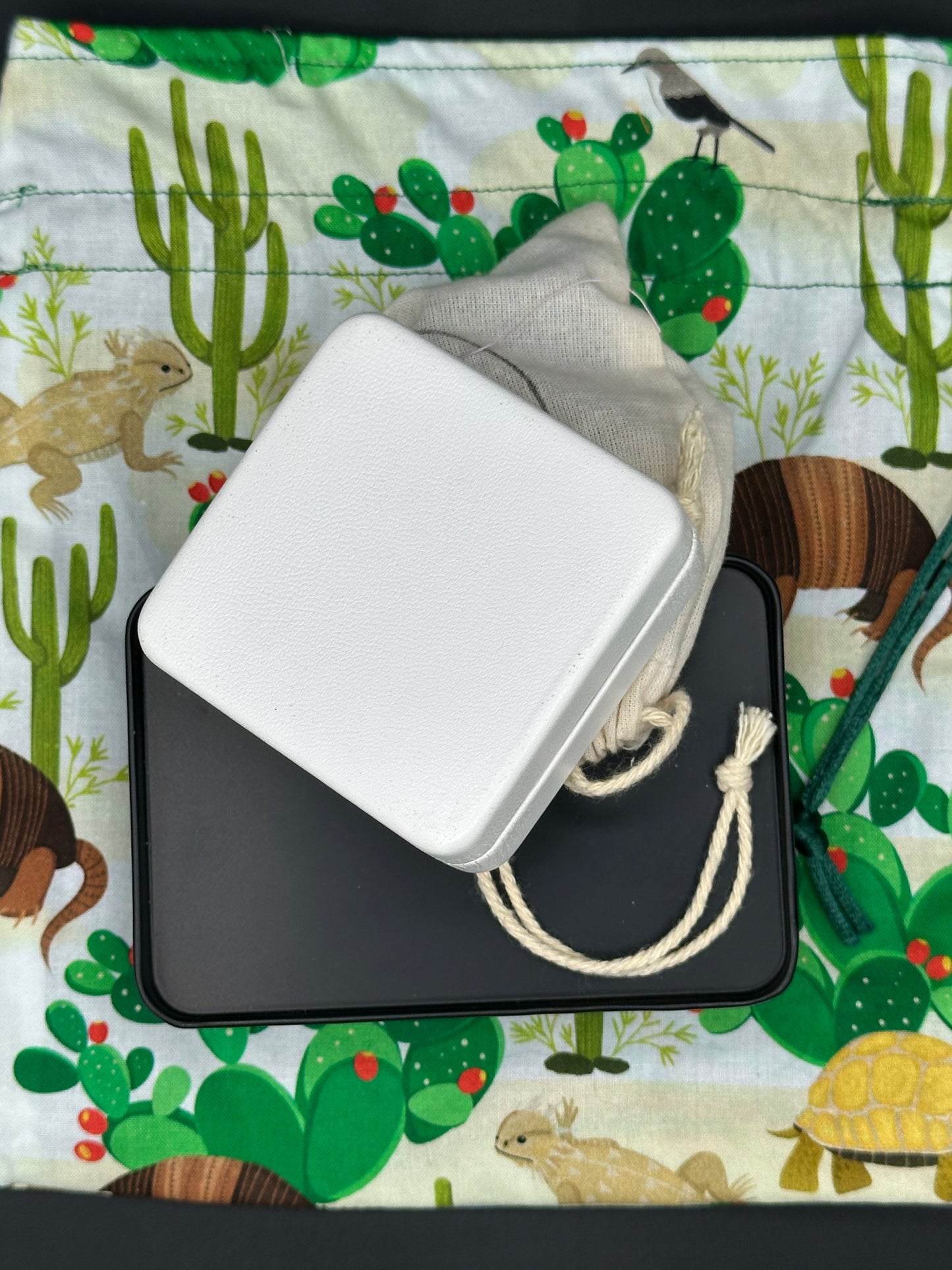 Texas critters draw string bag