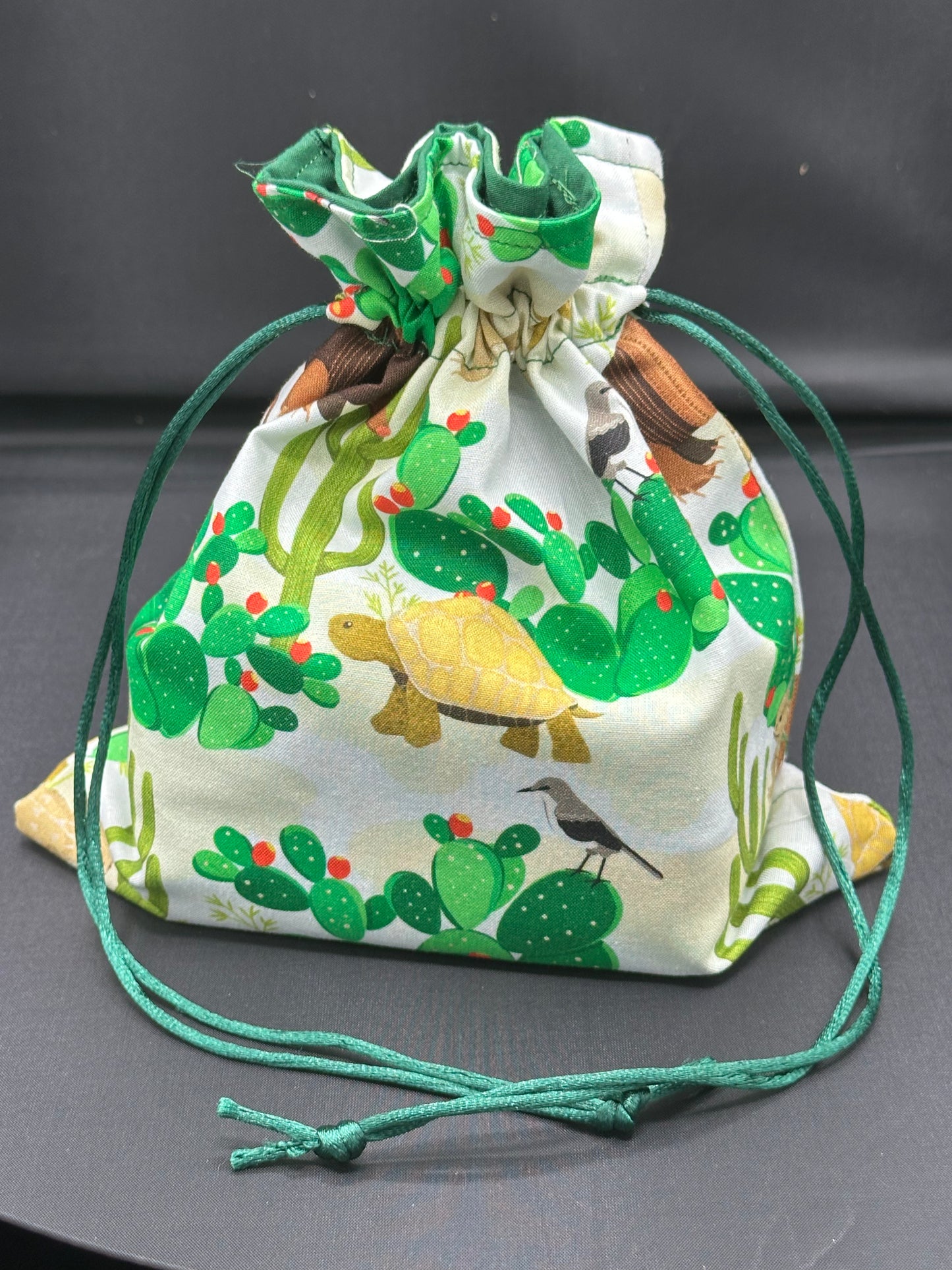 Texas critters draw string bag