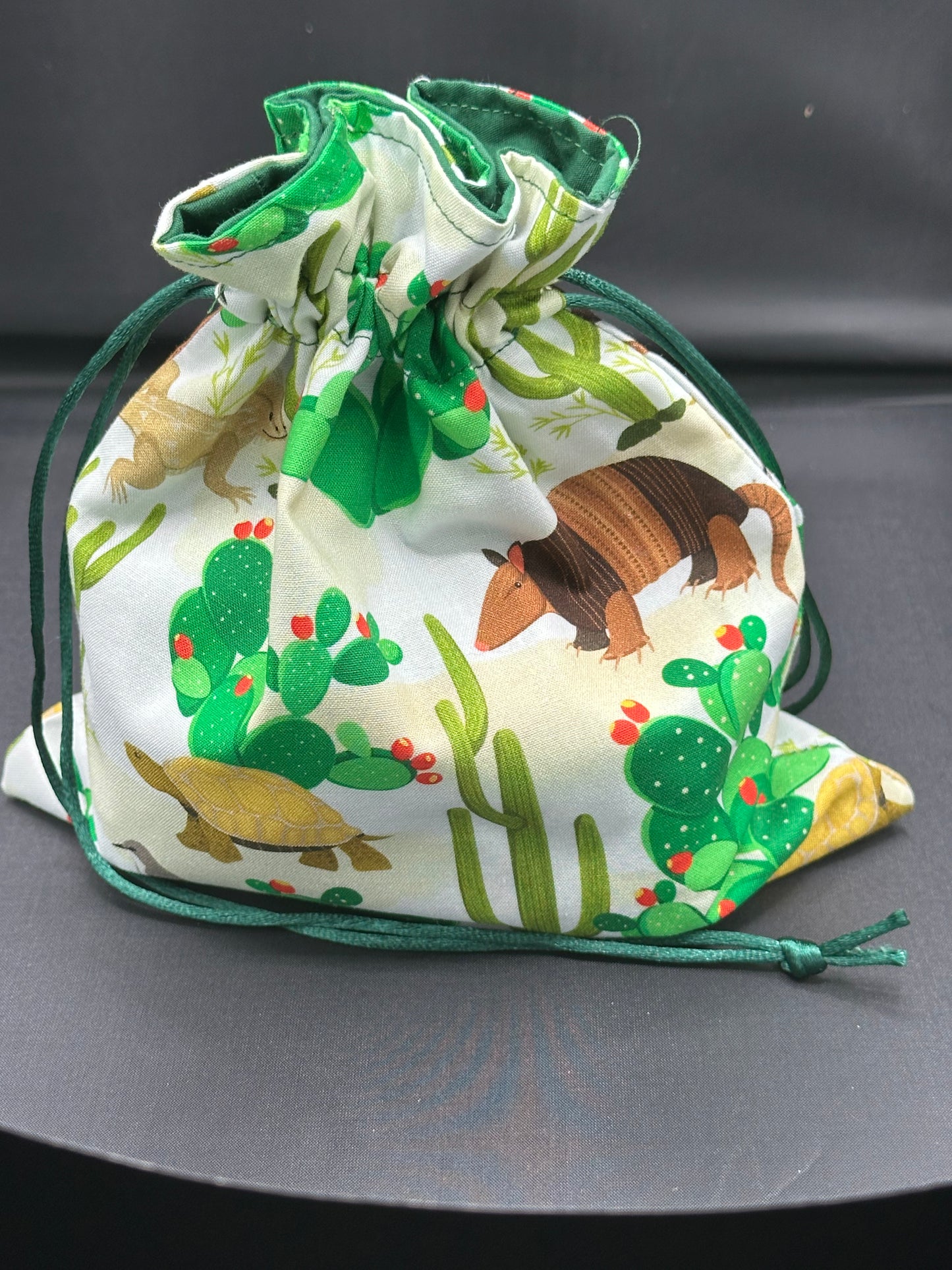 Texas critters draw string bag