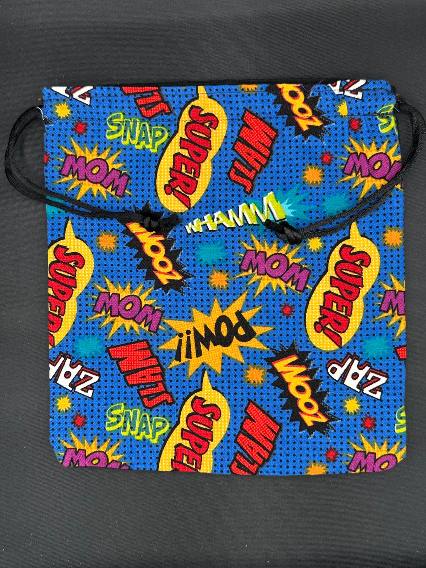 Embroidered Batman draw string bag
