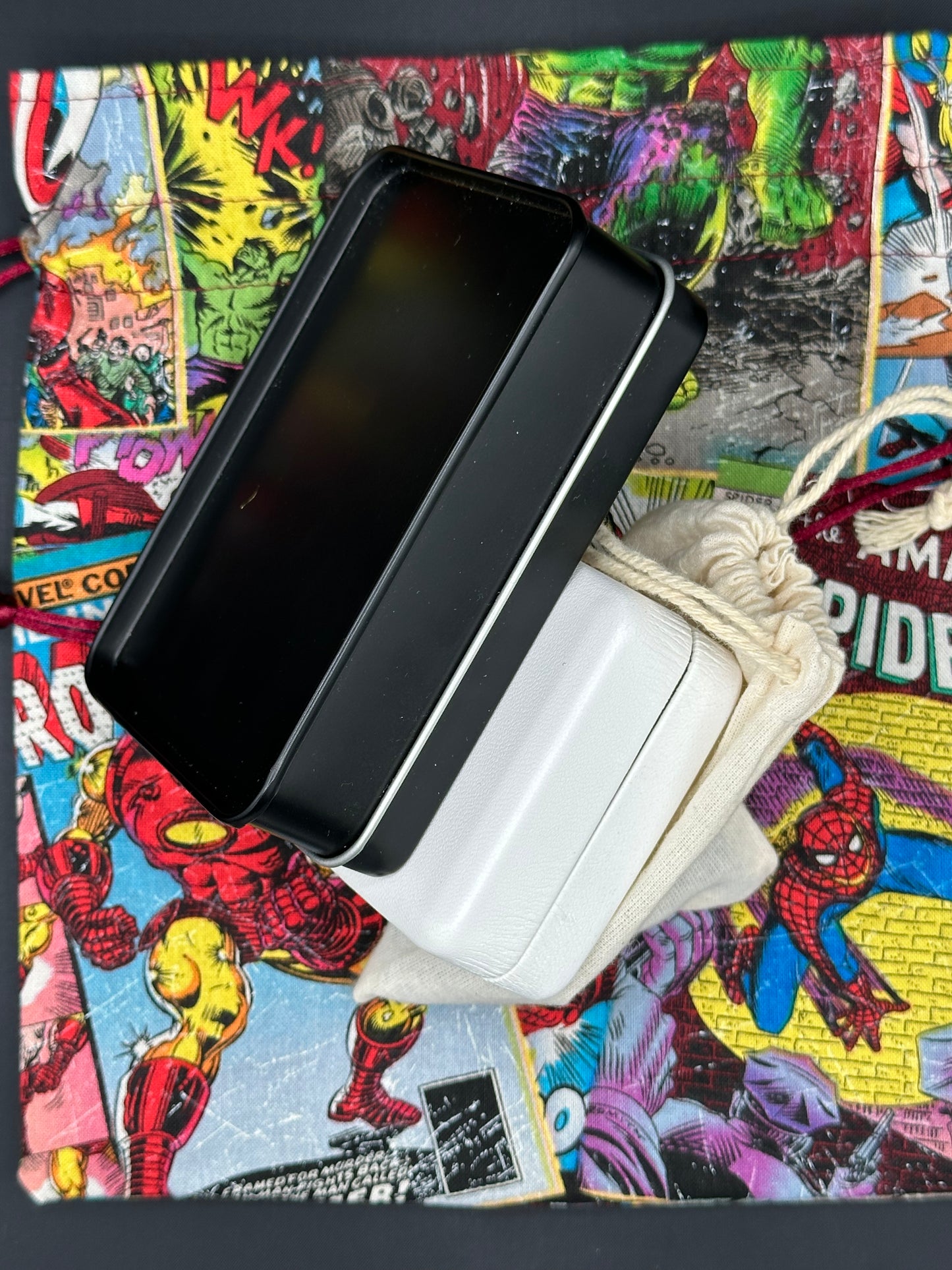 Super heroes comics draw string bag