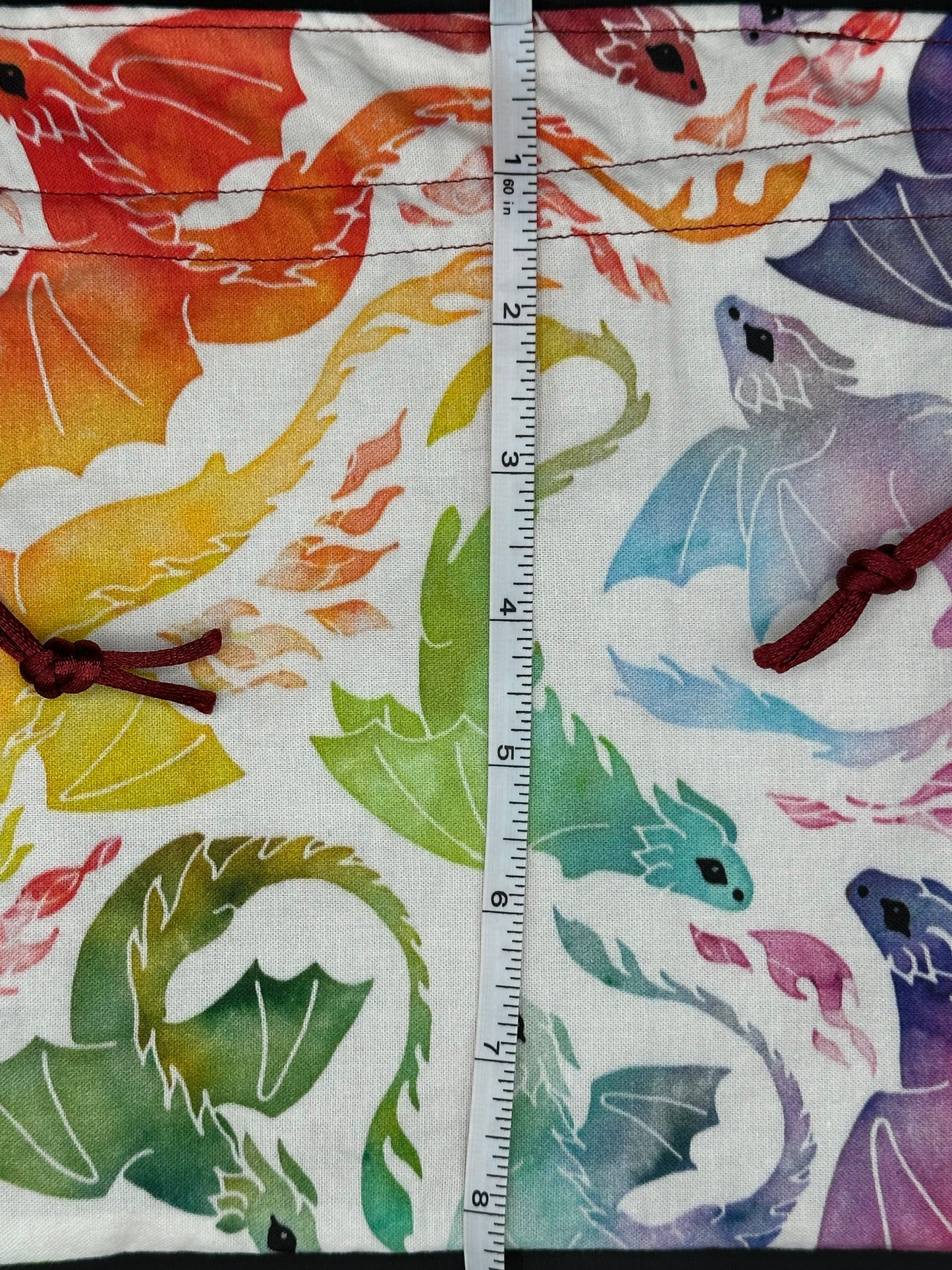 dragons - multi-color drawstring