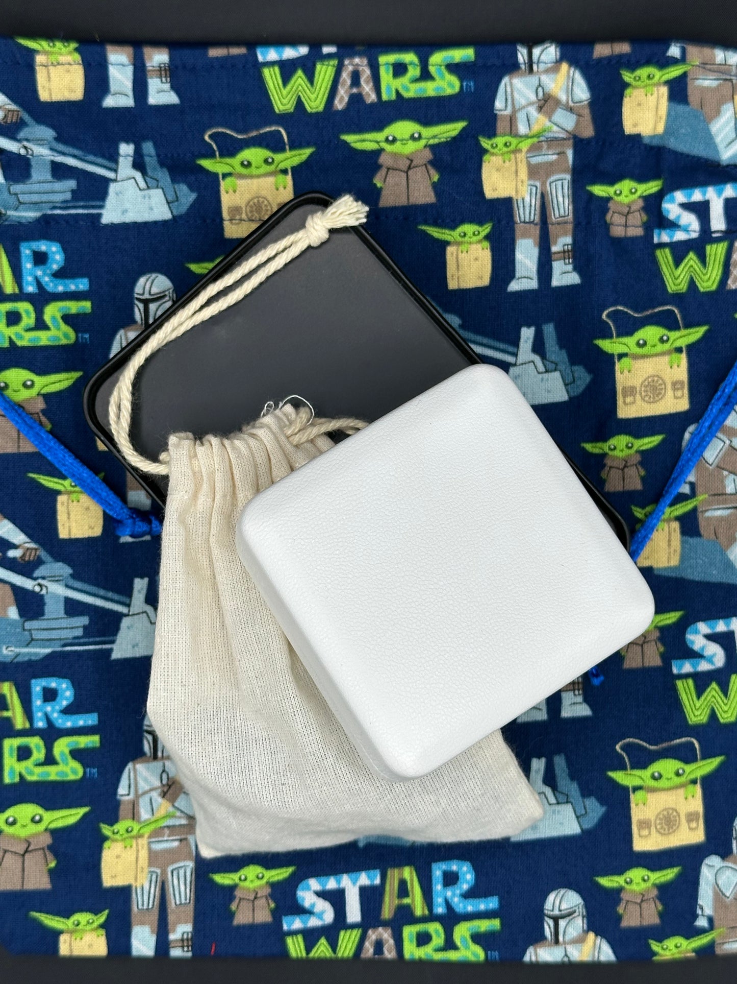 Star wars Mandalorian blue background