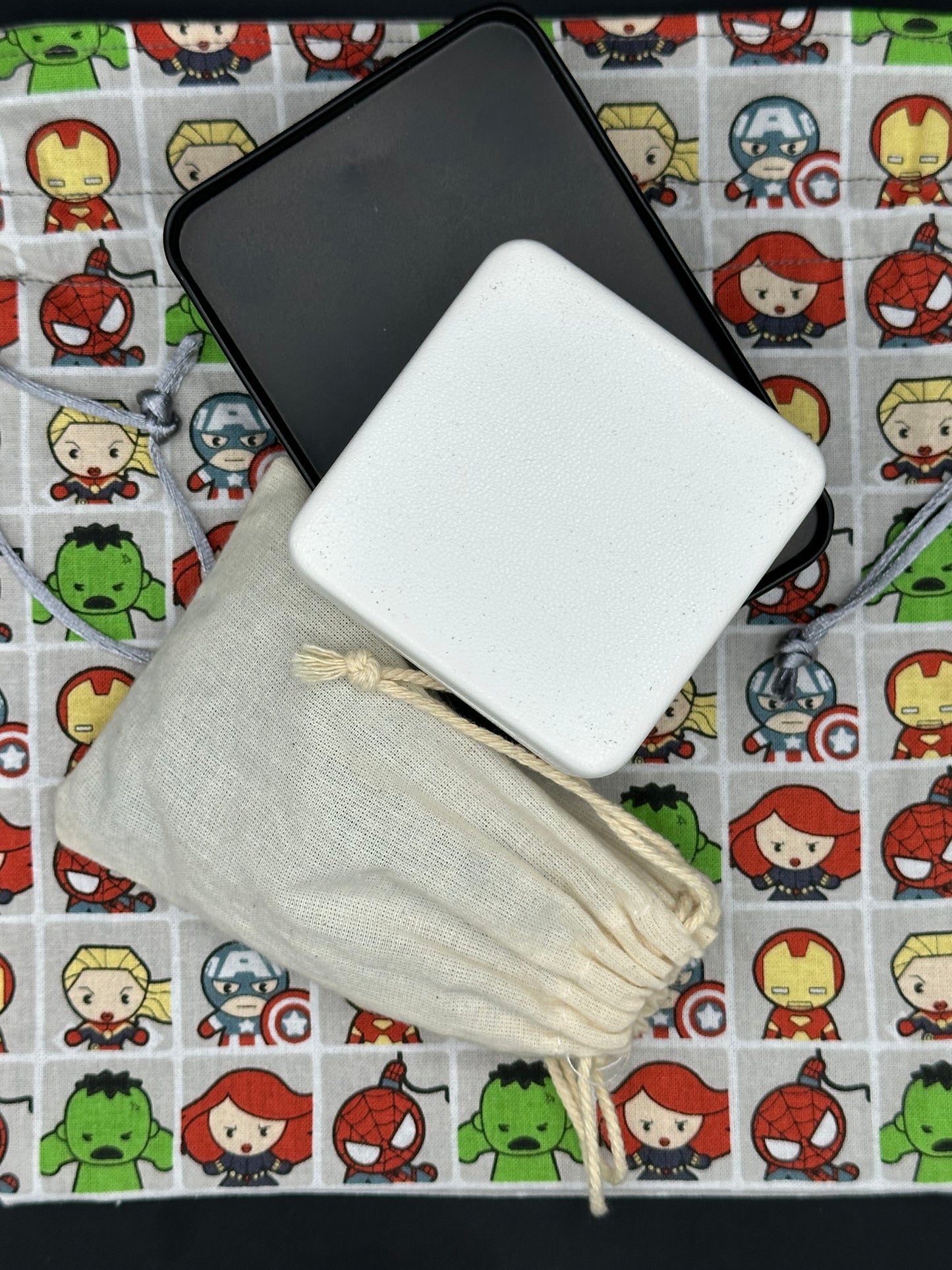 marvel characters draw string bag
