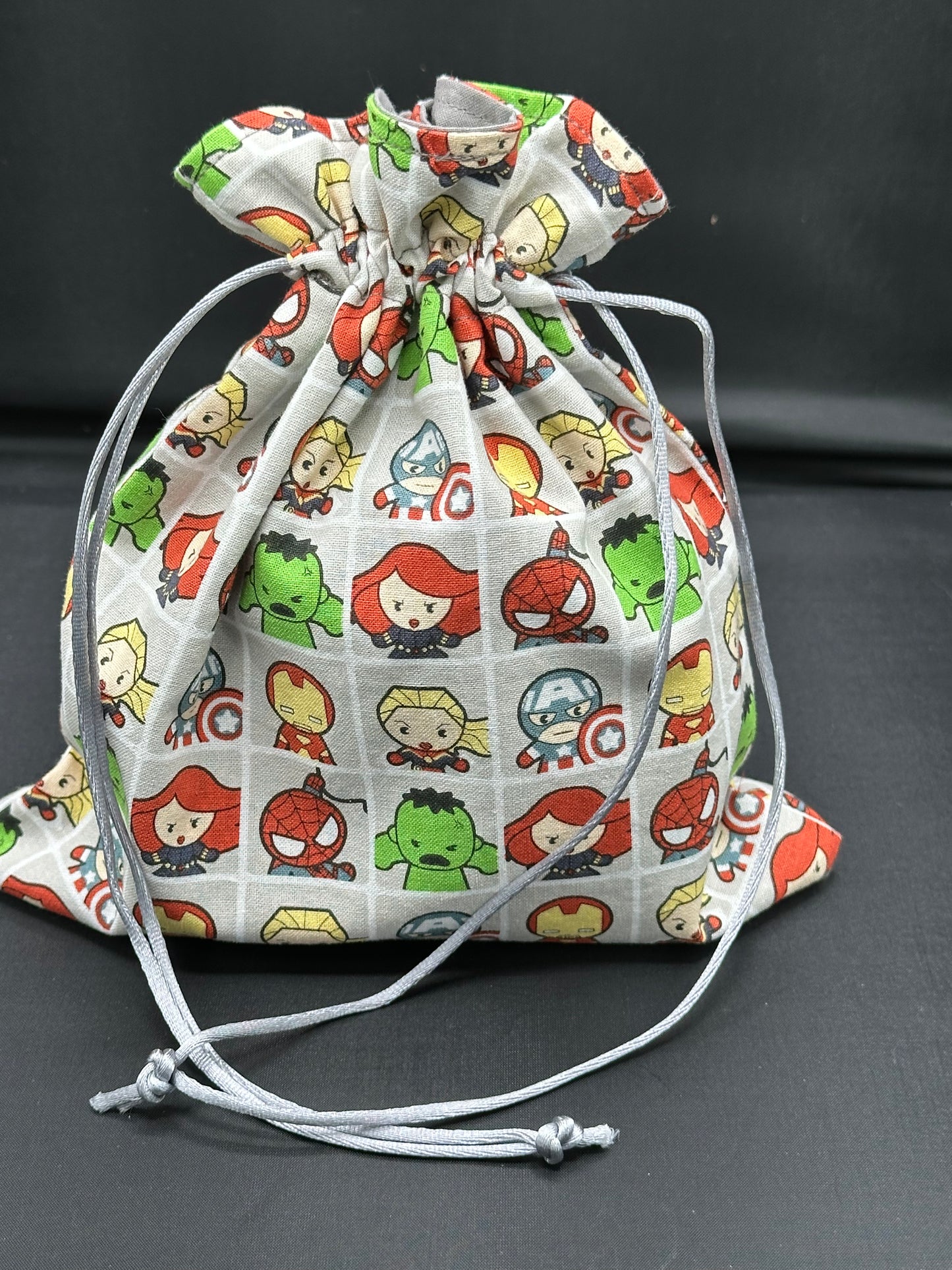 marvel characters draw string bag