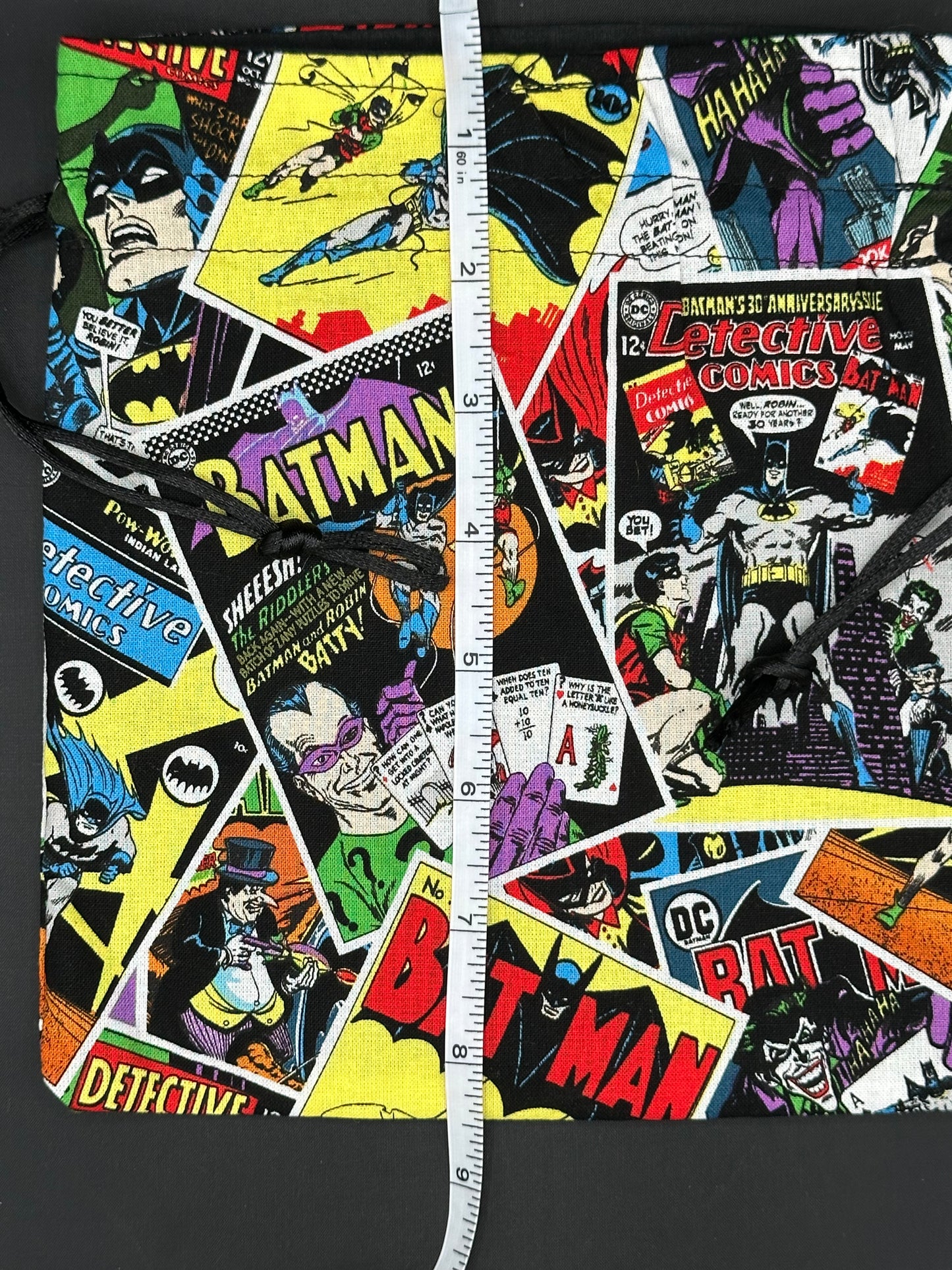 Batman comic draw string bag