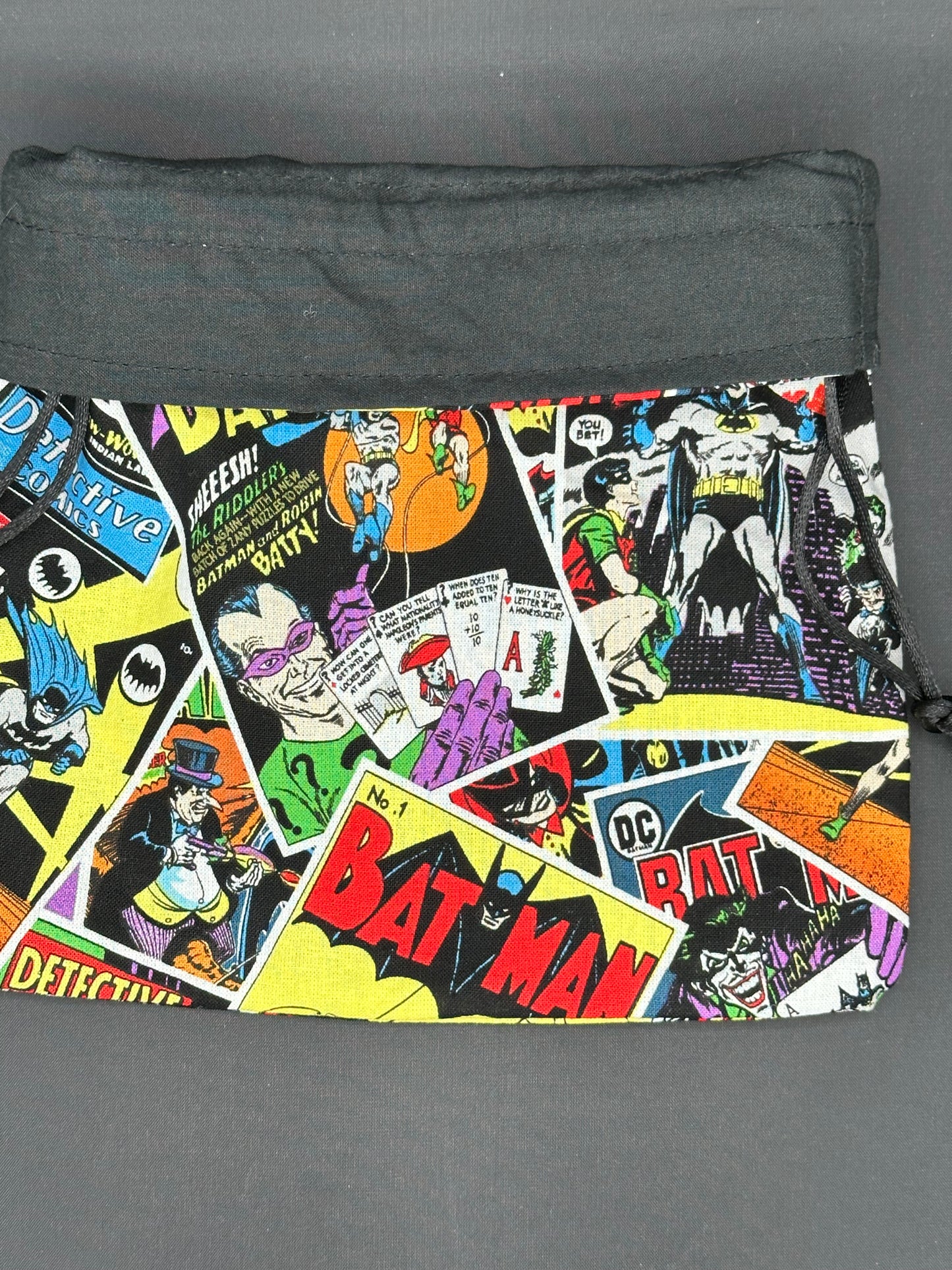Batman comic draw string bag