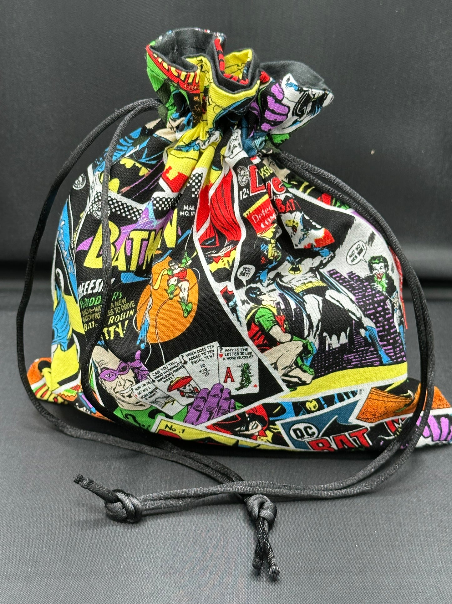 Batman comic draw string bag