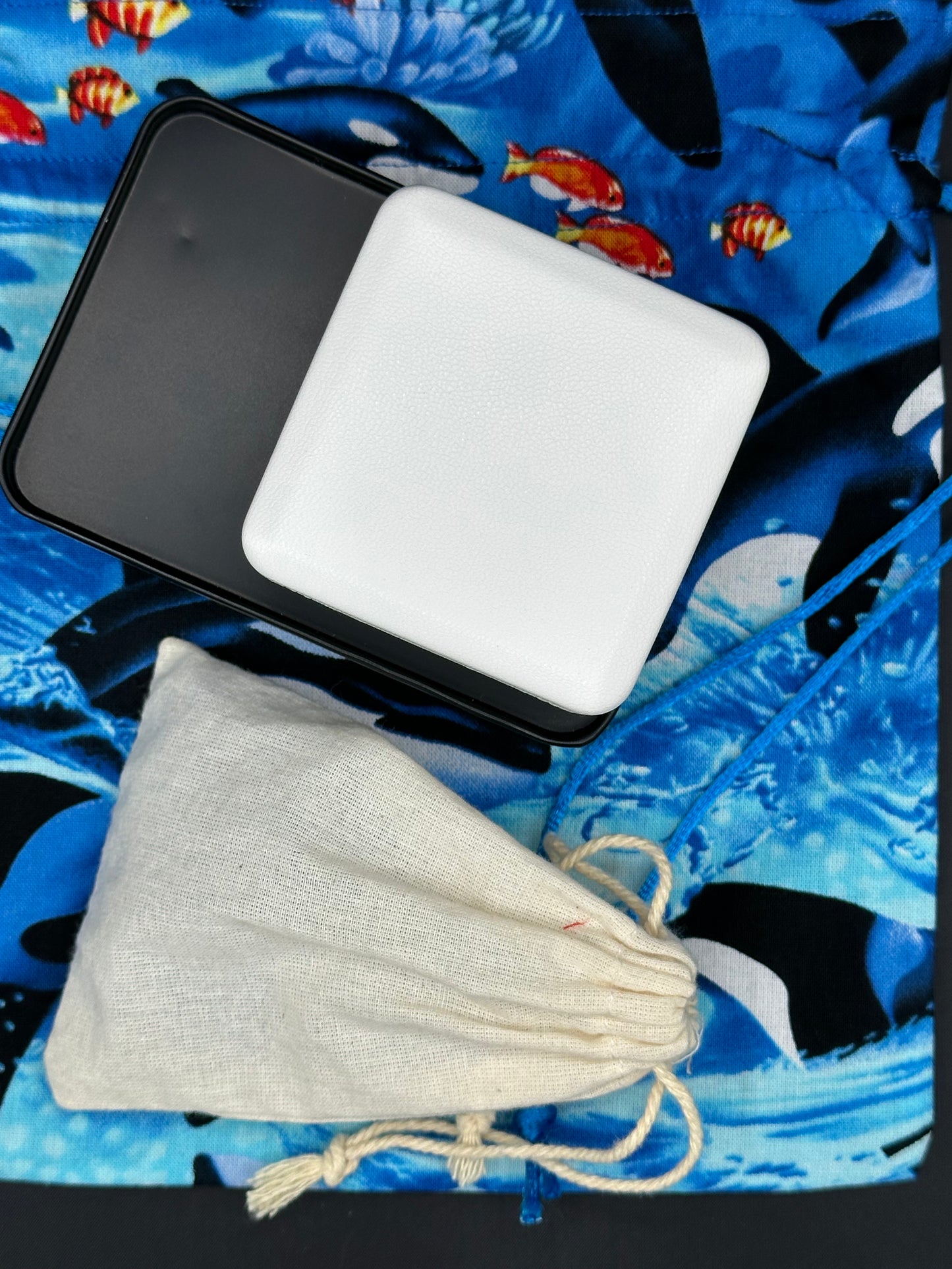 killer whale draw string bag