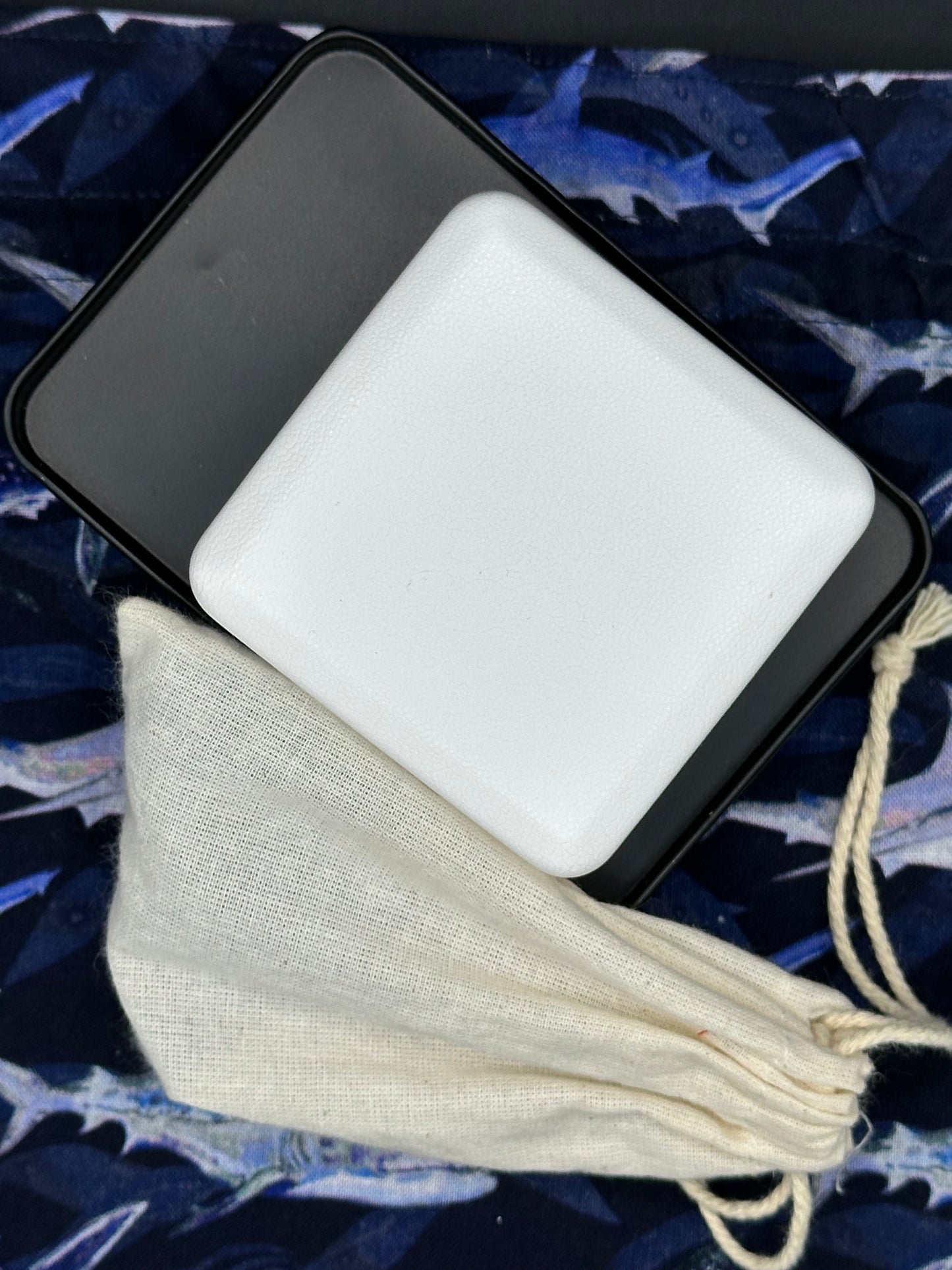 sharks draw string bag - navy