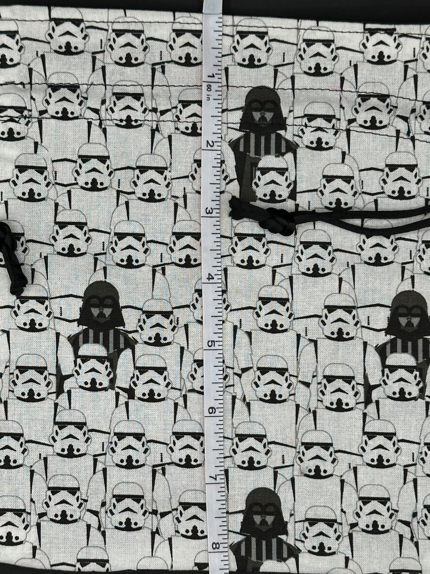 Darth Vader and storm troopers draw string bag