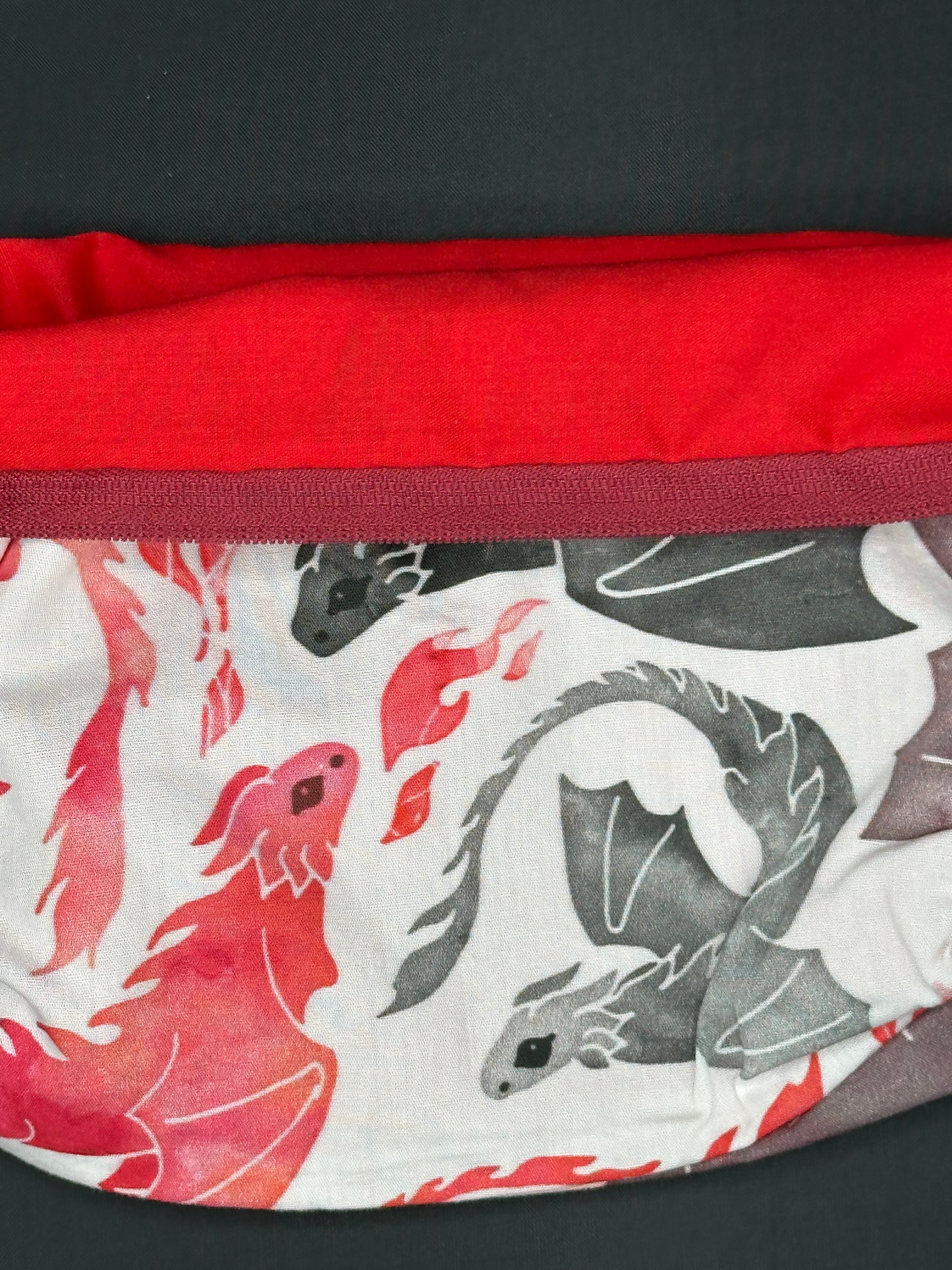 dragons - red and grey
