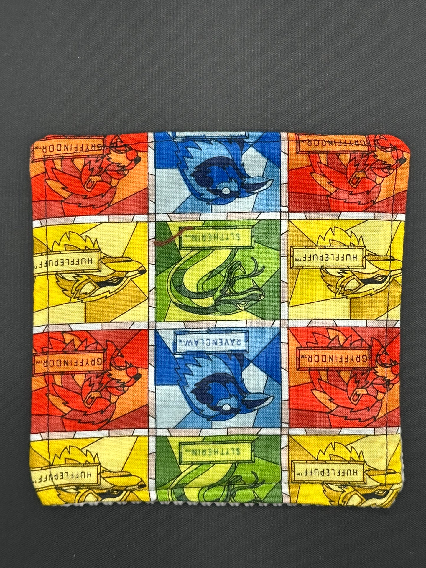 Harry Potter houses stained glass