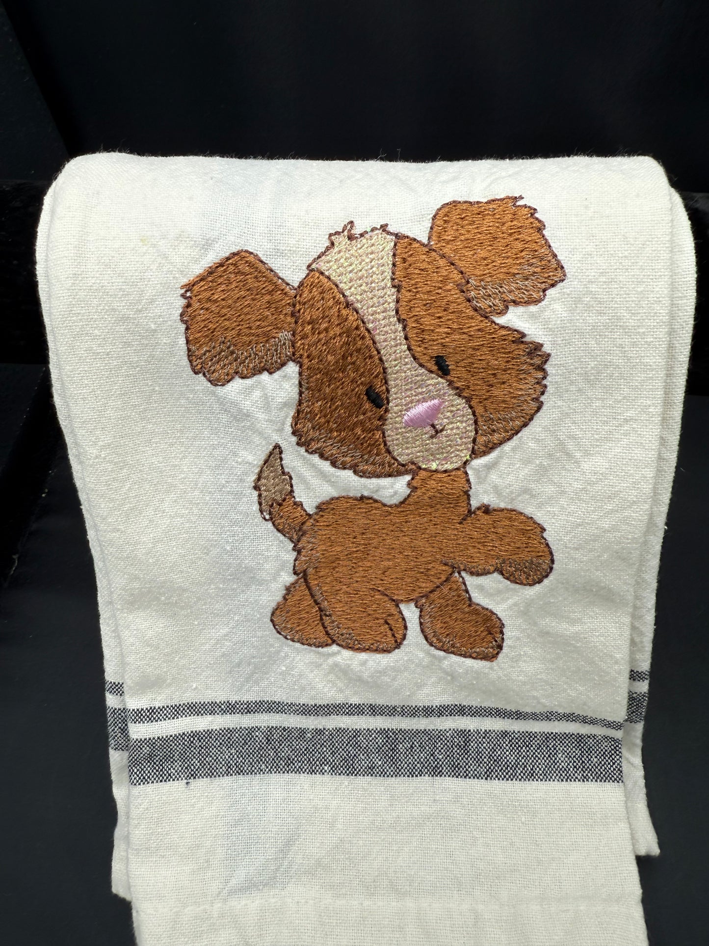 brown dog - mylar towel