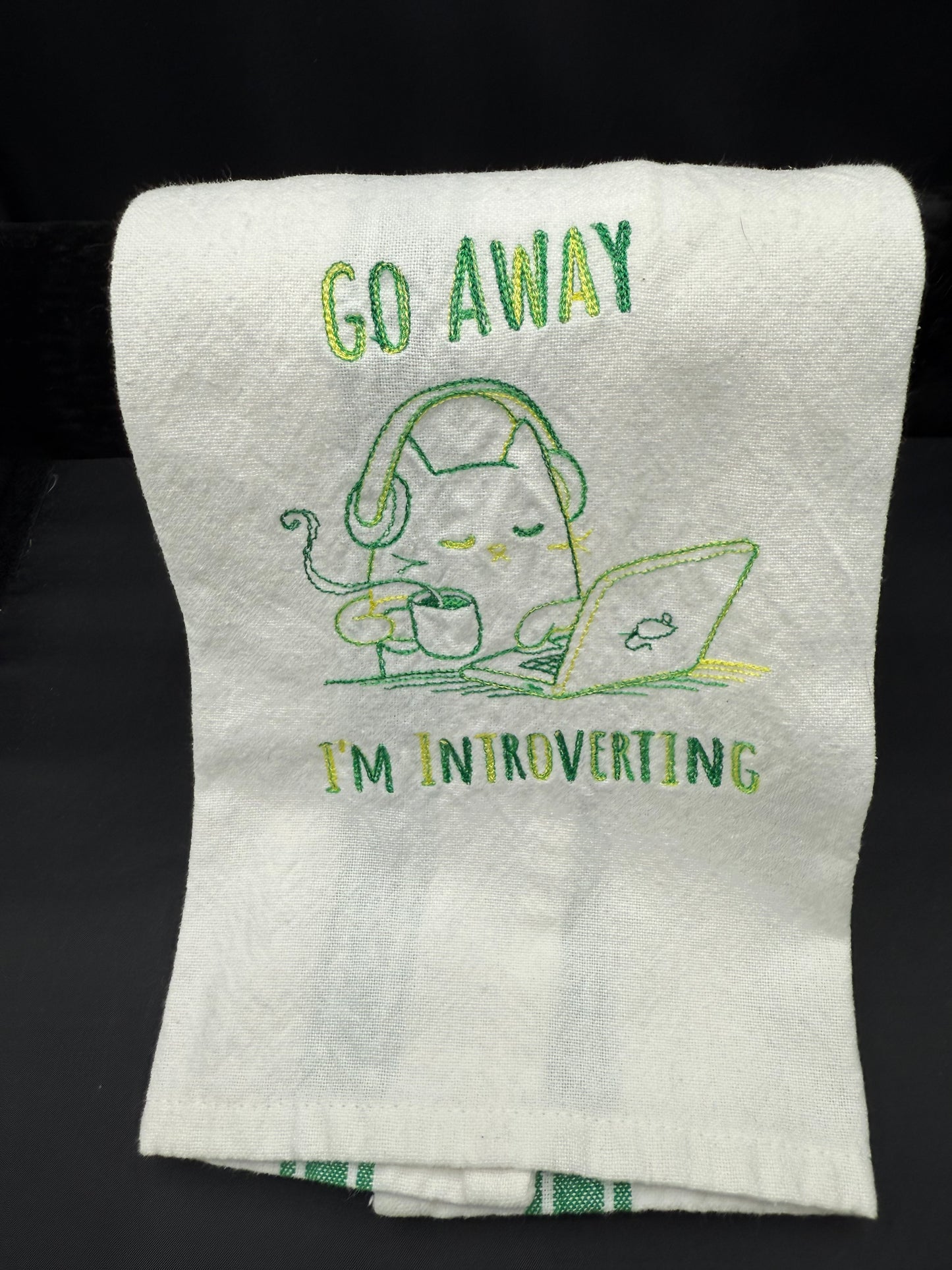 go away - introverting towel