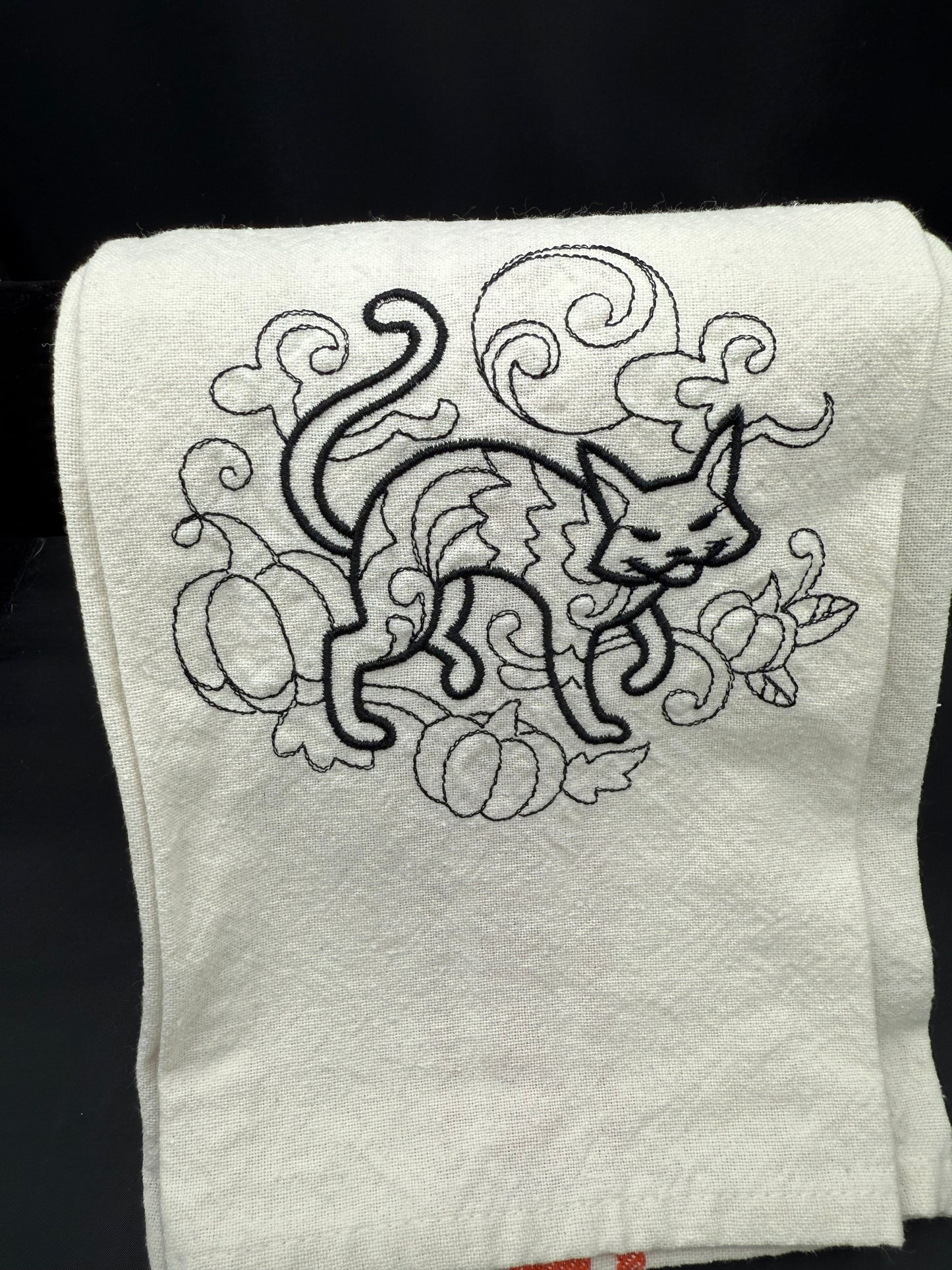 cat outline towel