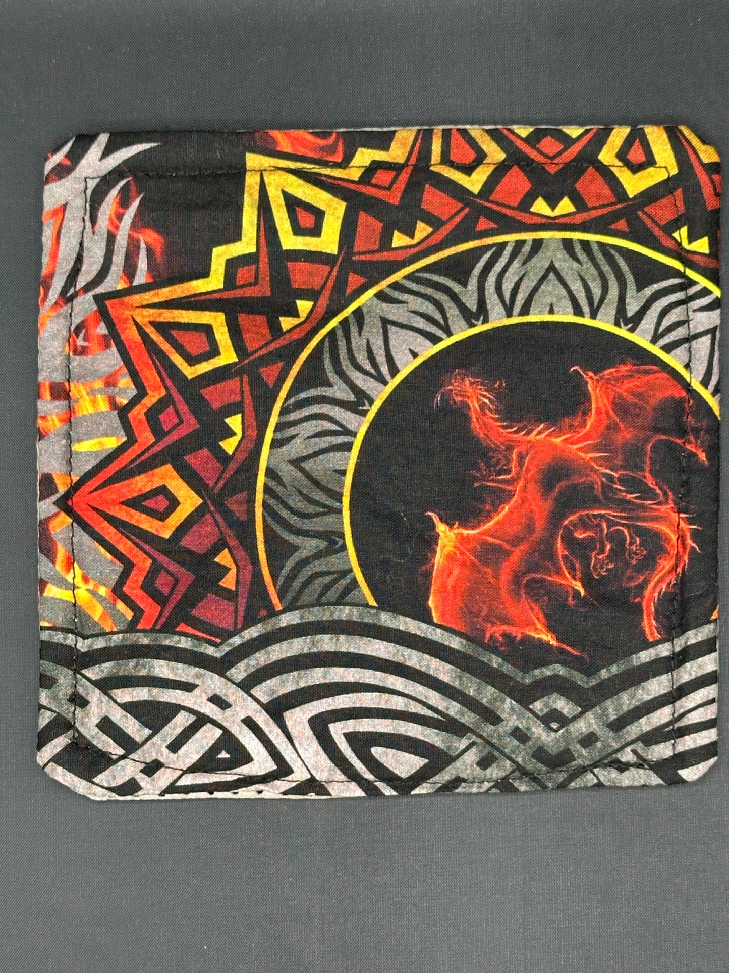 red flame dragon flying
