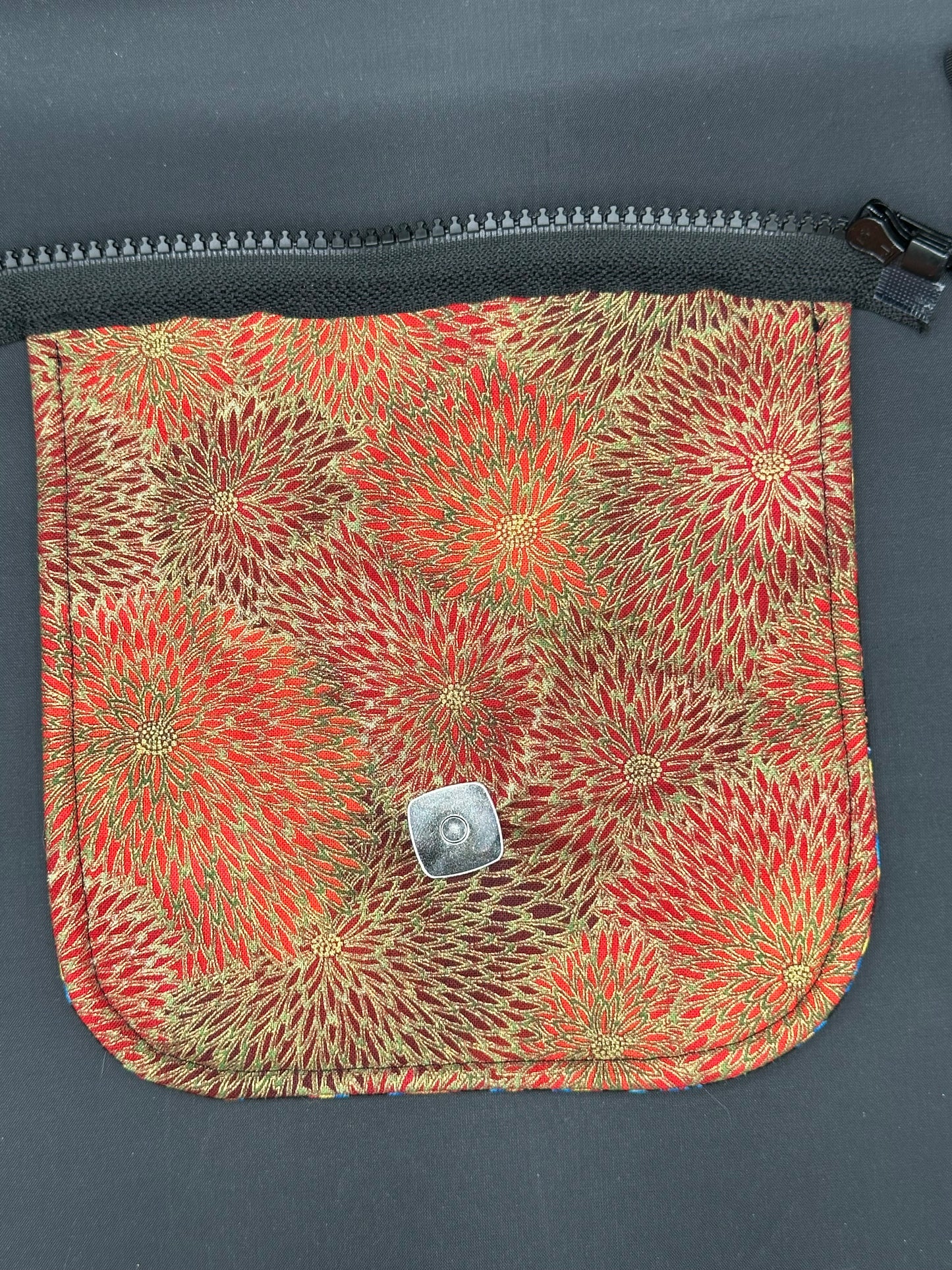 multi-color Chinese Dragons 7" purse flap