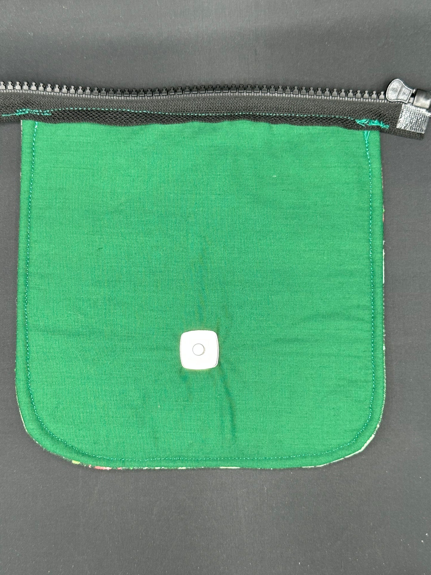 Green Dragons on green background 7" purse flap