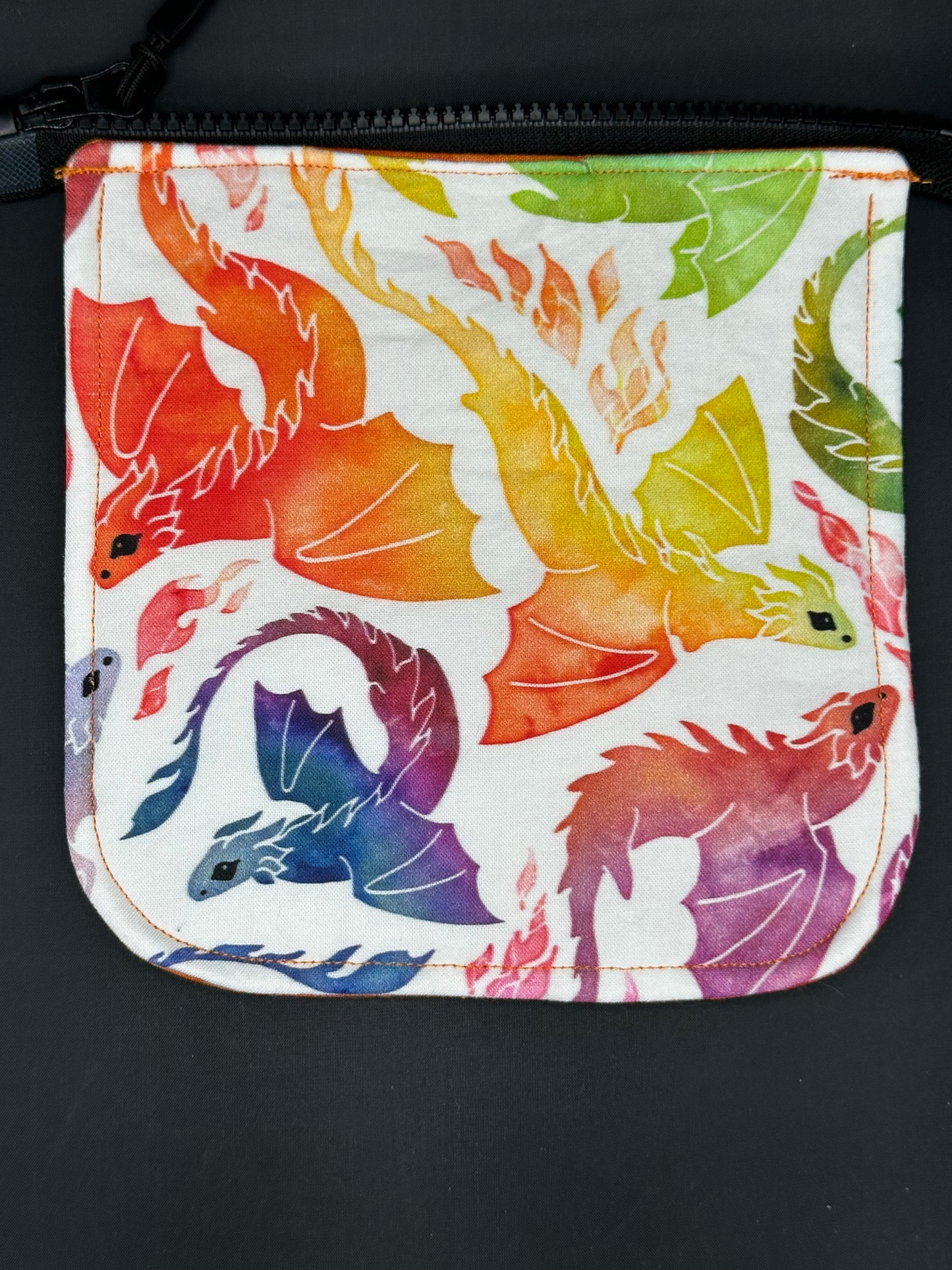Dragons multi-color 7" purse flap
