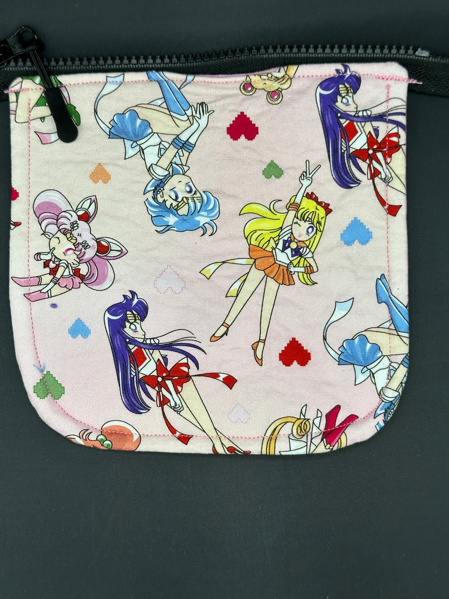 sailor moon - pink 7" purse flap