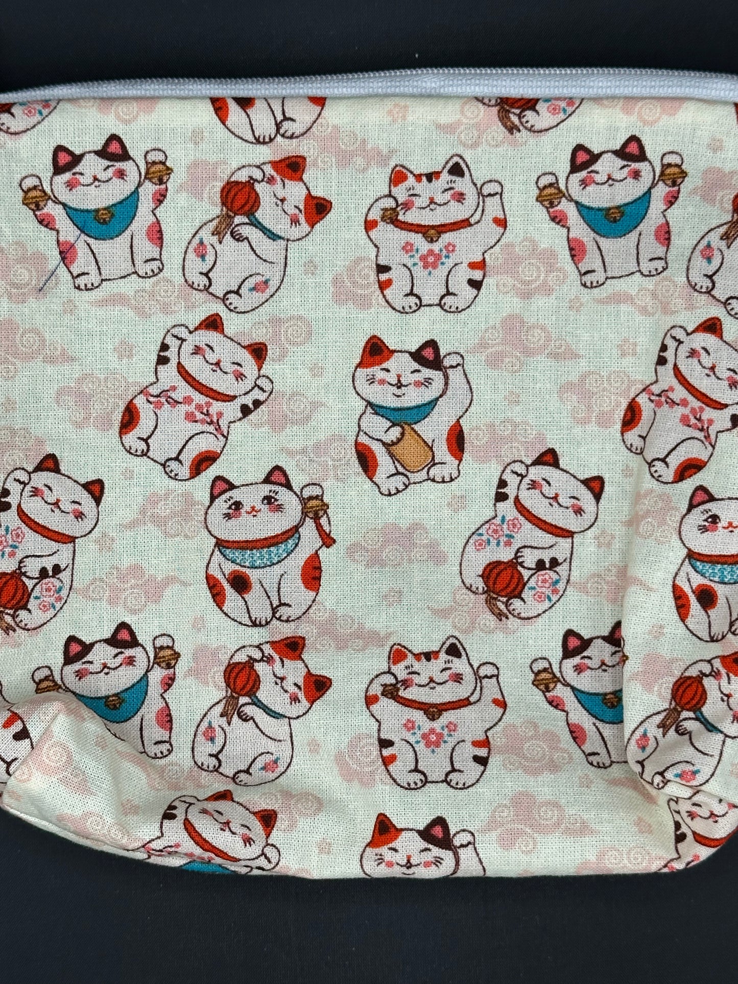 Lucky Cat zipper pouch