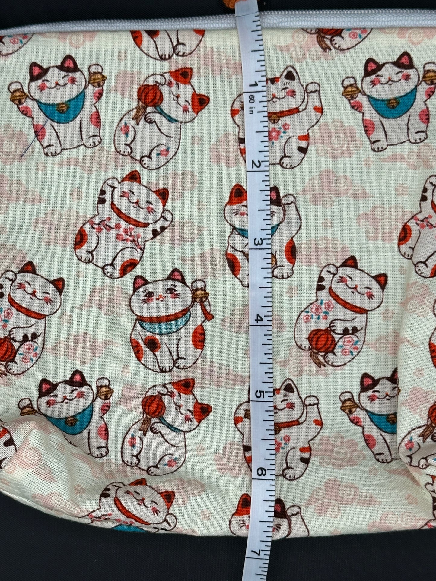 Lucky Cat zipper pouch