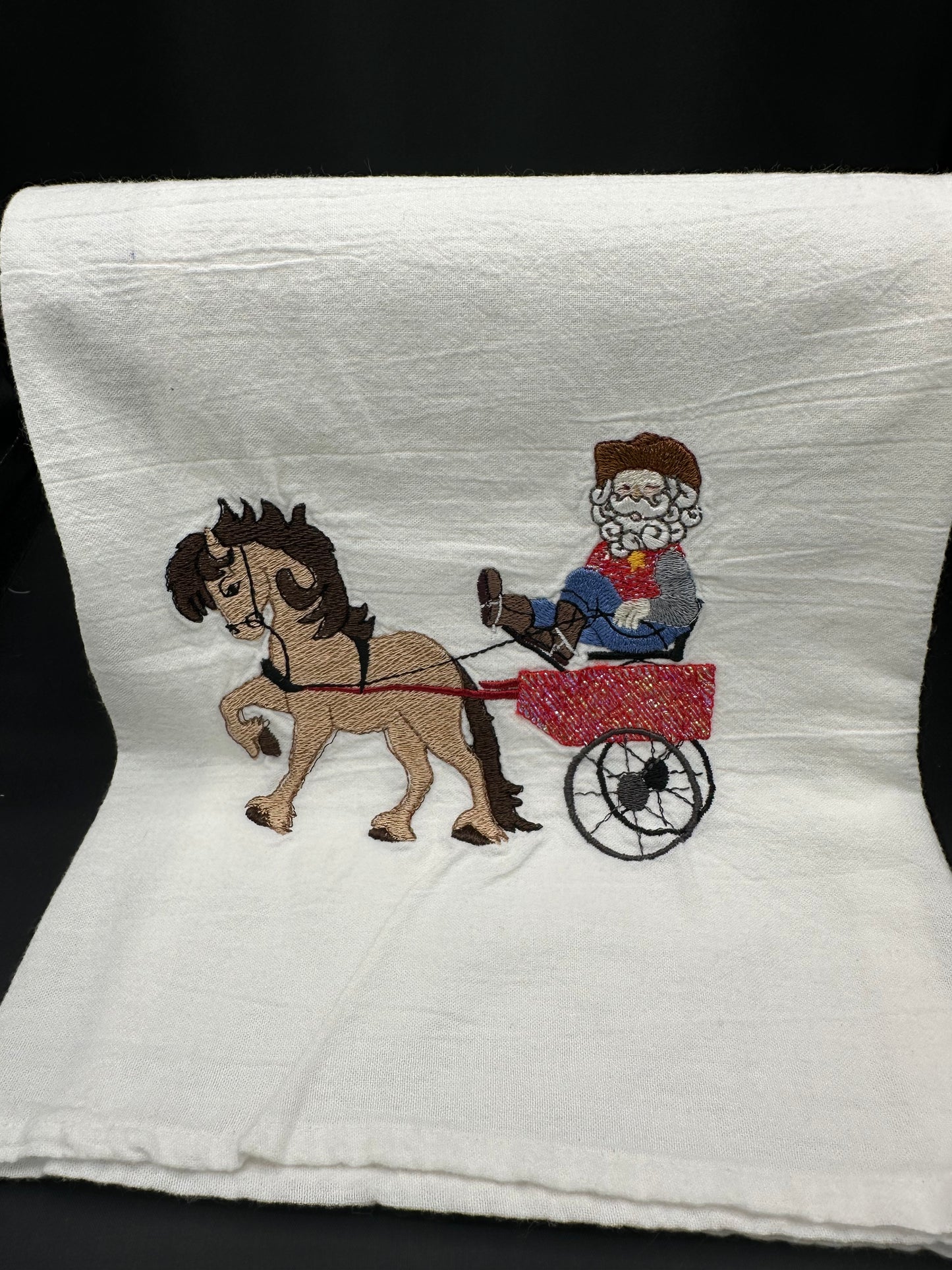 Santa - Horse & cart Towel