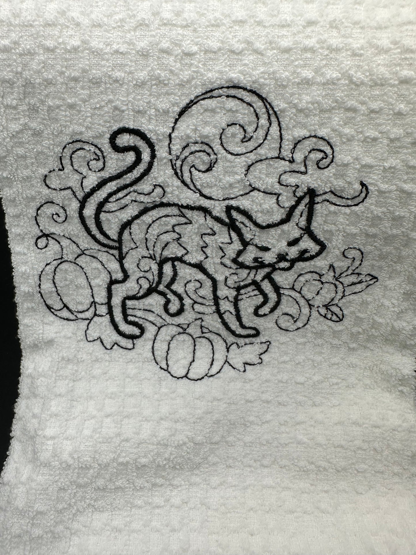 cat outline towel