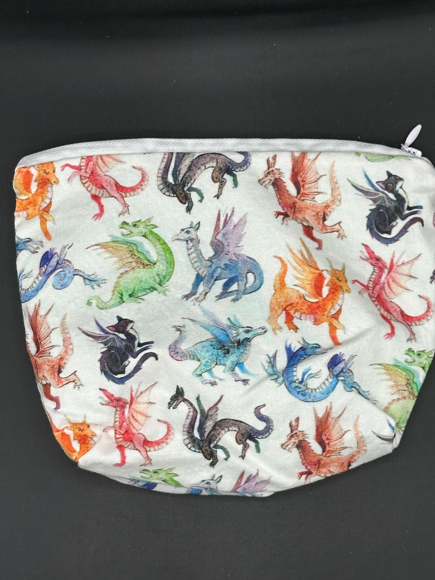 colorful dragons on white