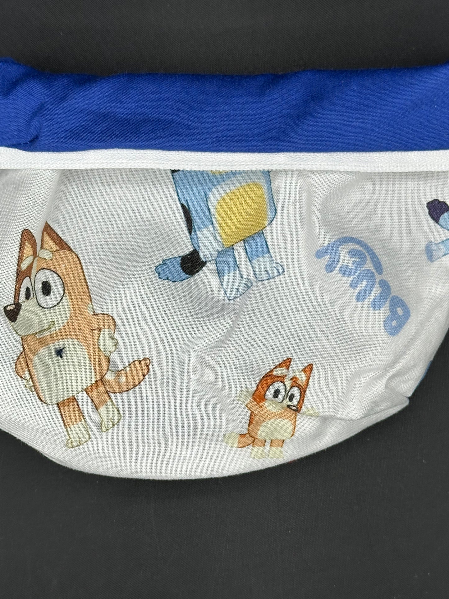 Blue zipper pouch