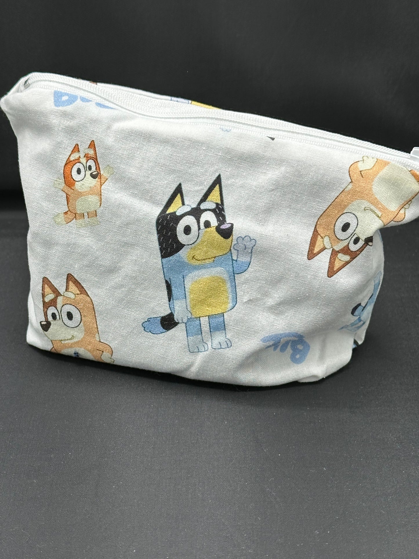 Blue zipper pouch