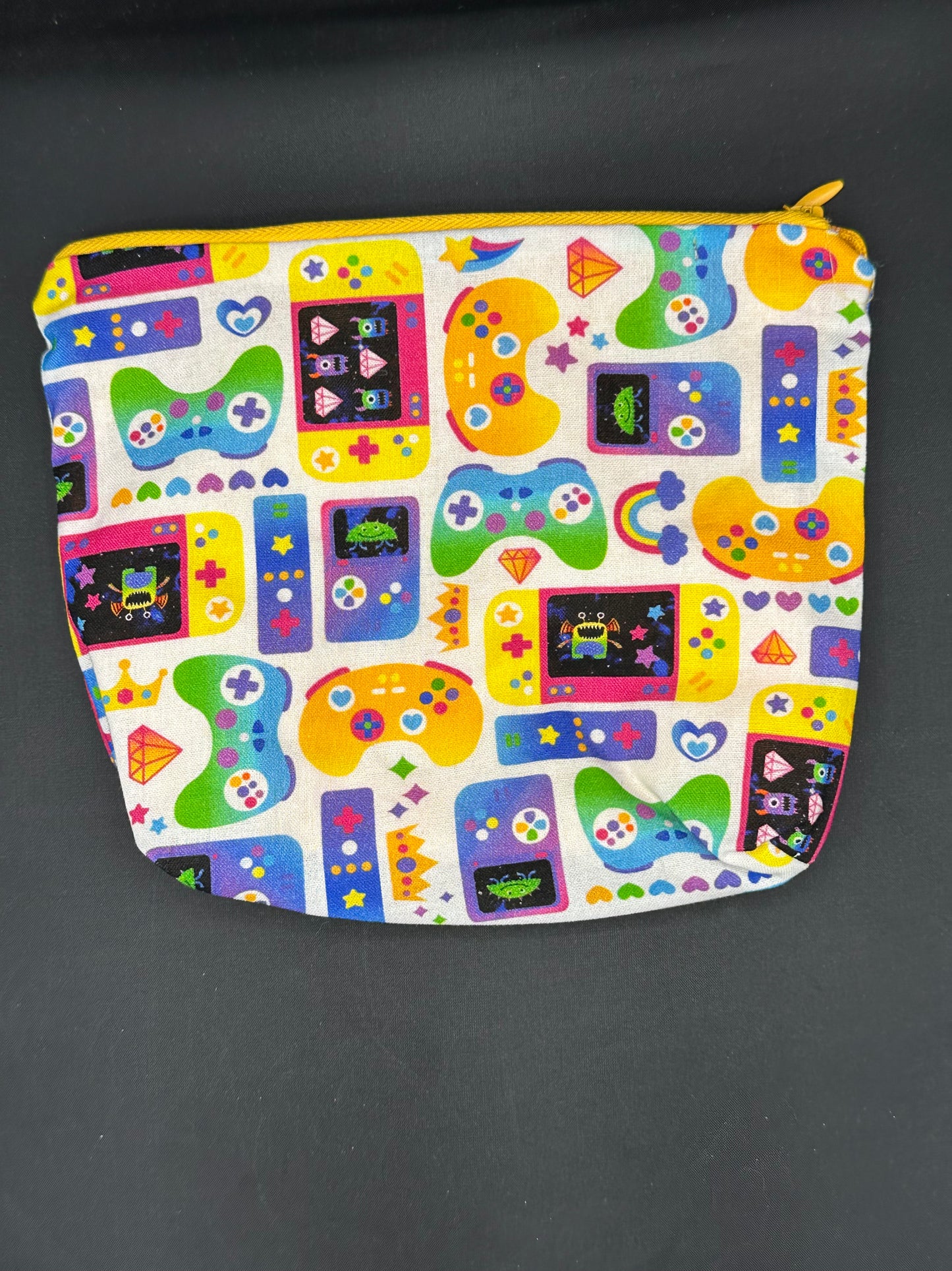 colorful game controller zipper pouch