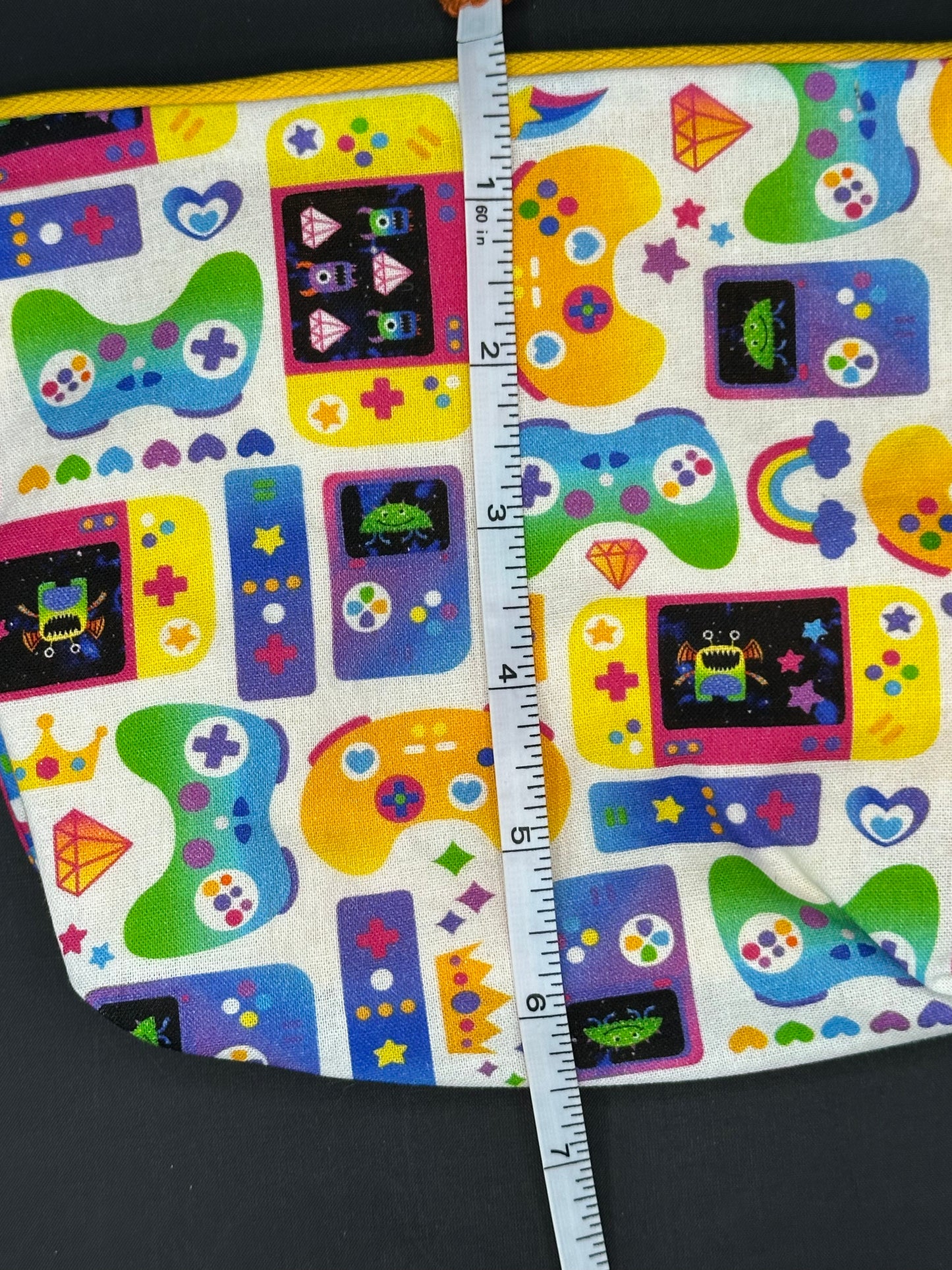 colorful game controller zipper pouch
