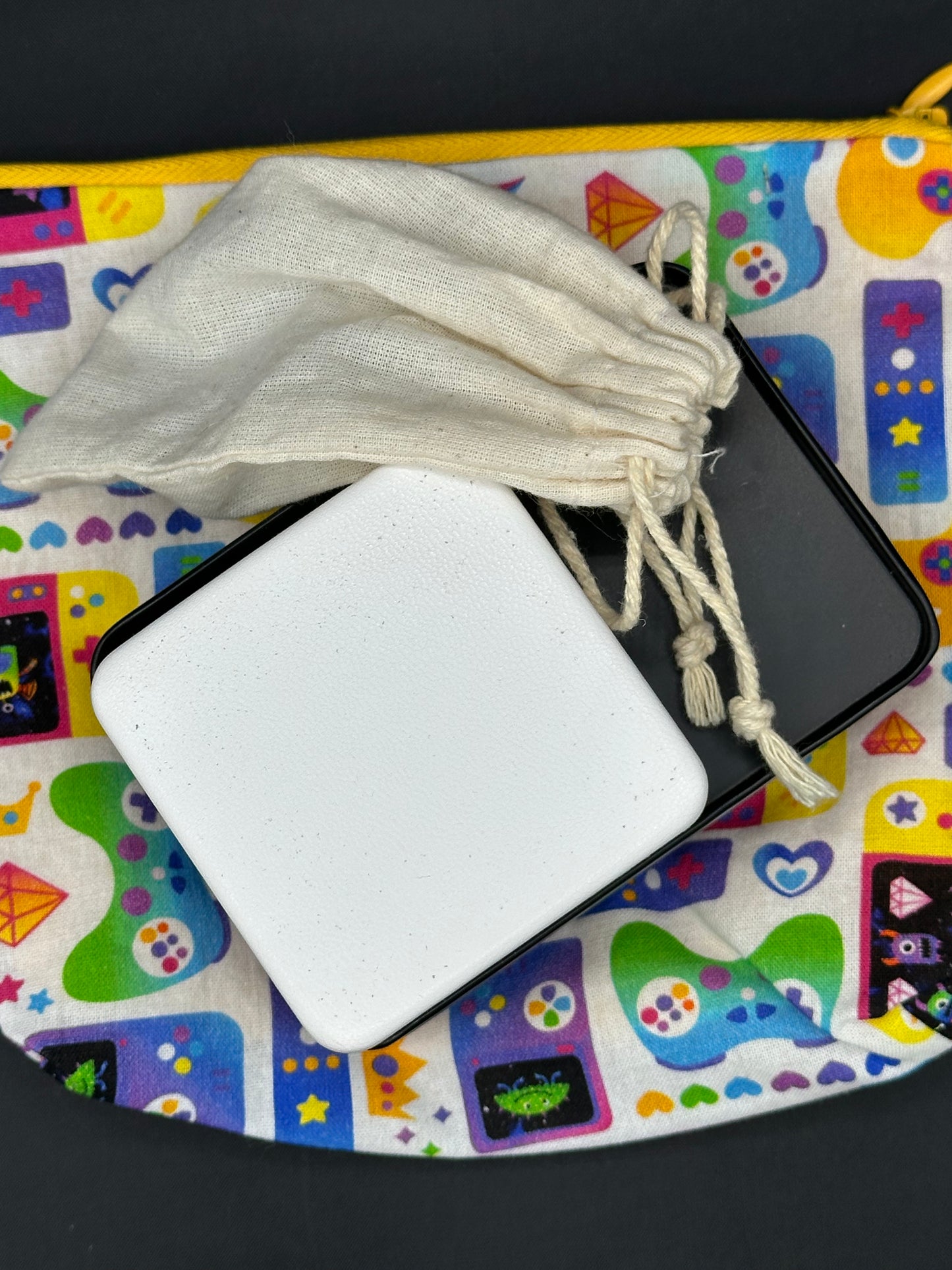 colorful game controller zipper pouch