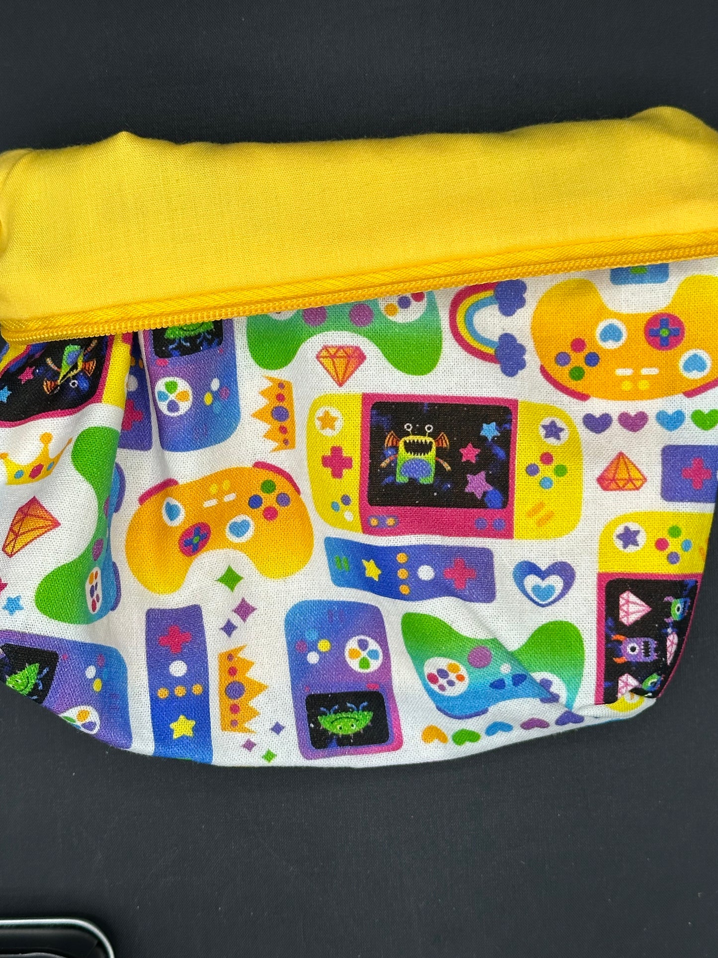 colorful game controller zipper pouch