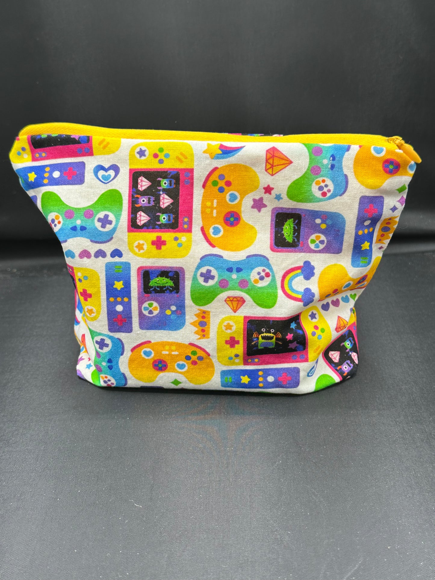 colorful game controller zipper pouch
