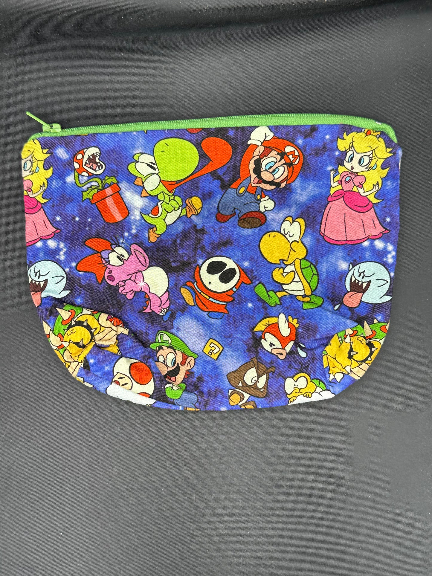mario characters on blue