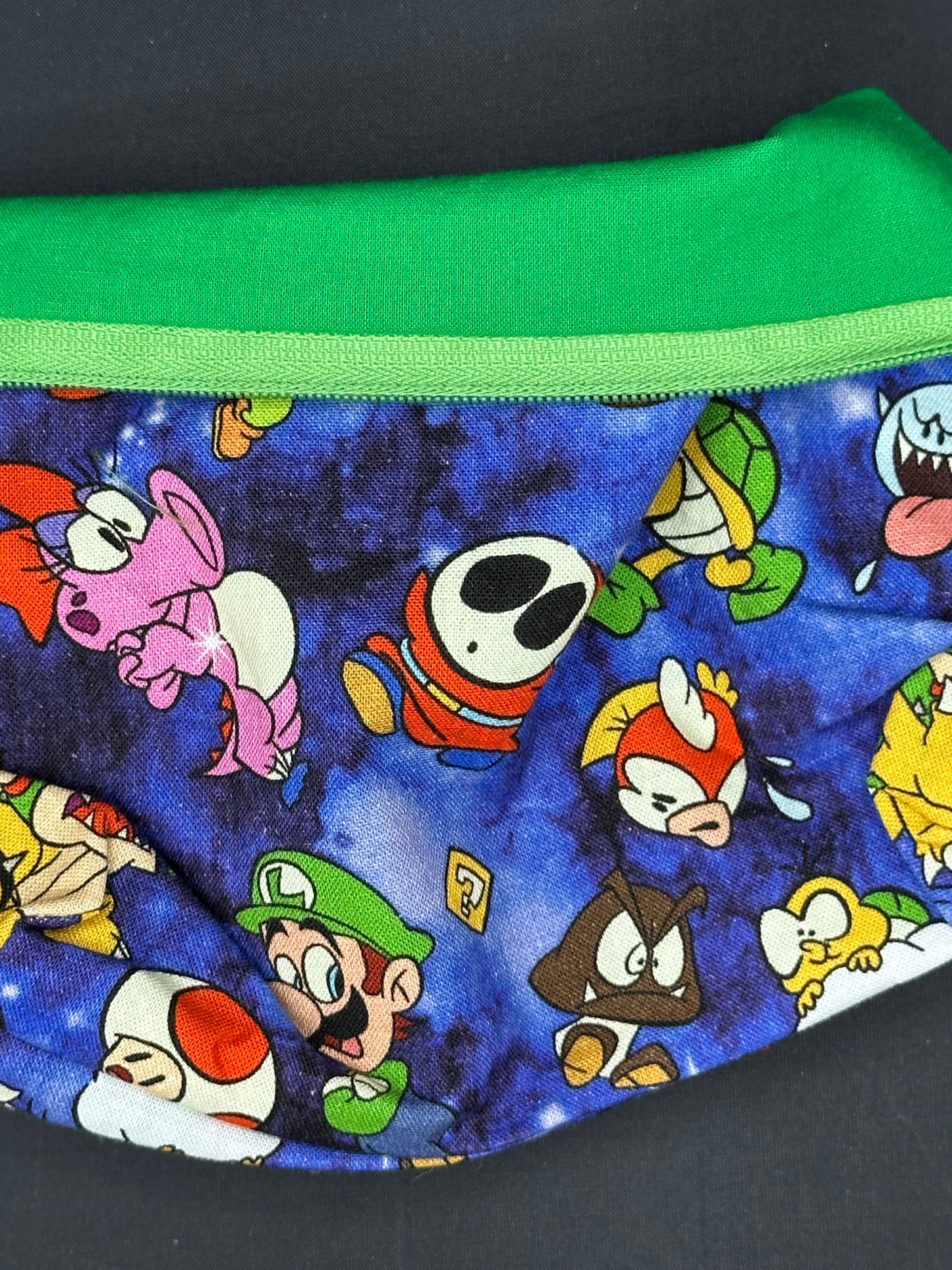 mario characters on blue