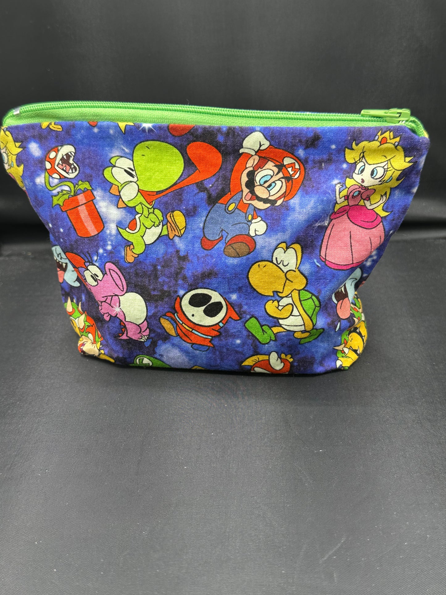 mario characters on blue