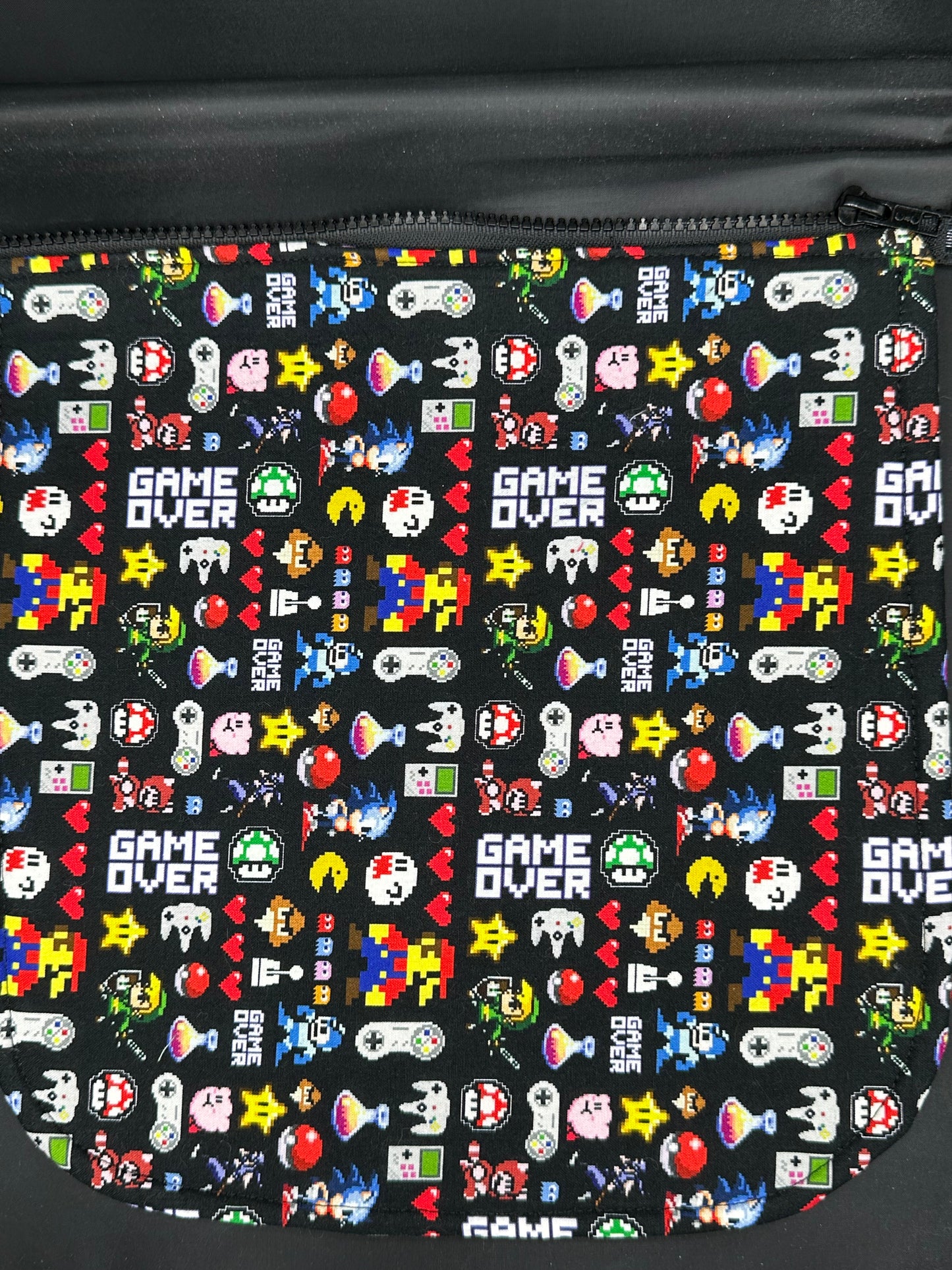 game over 12" purse flap