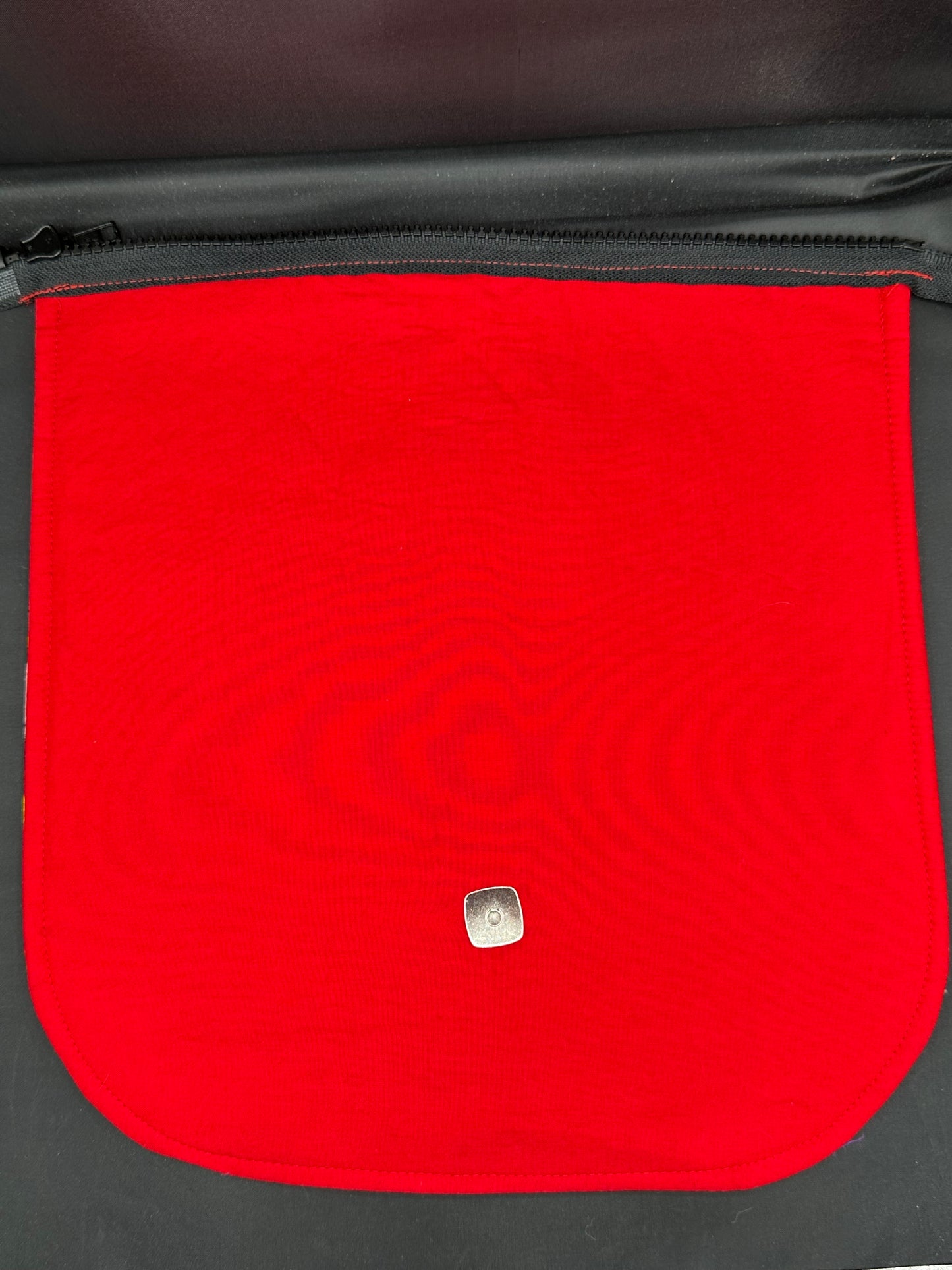 women superheroes 12" purse flap - red