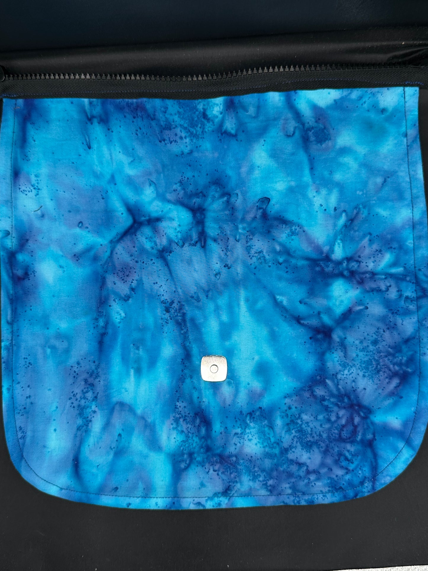 Butterflies on blue and green 12" purse flap