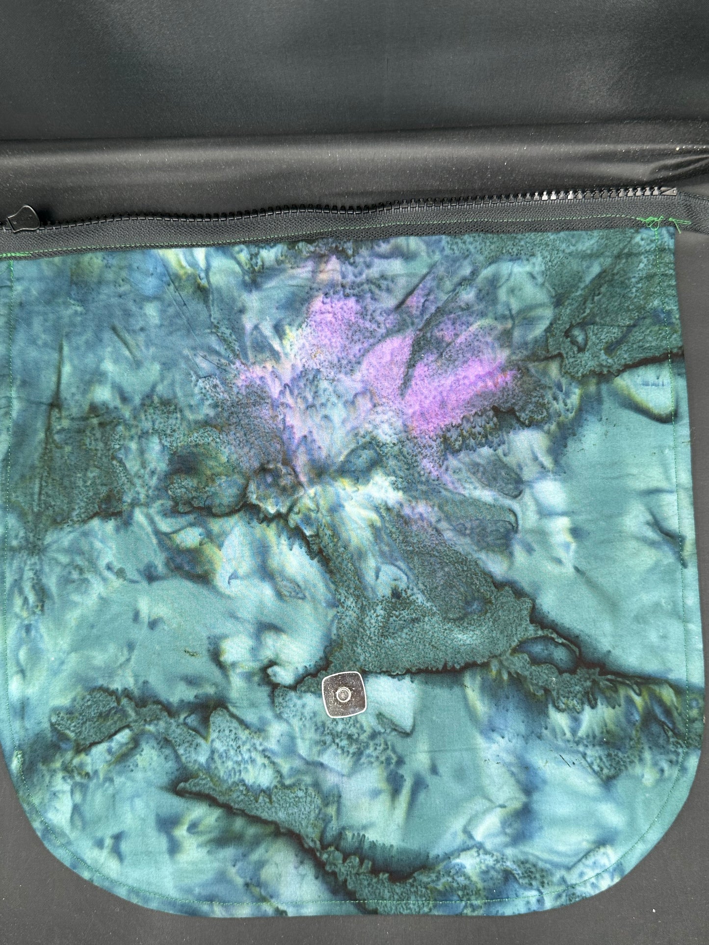 Blue and green dragons 12" purse flap