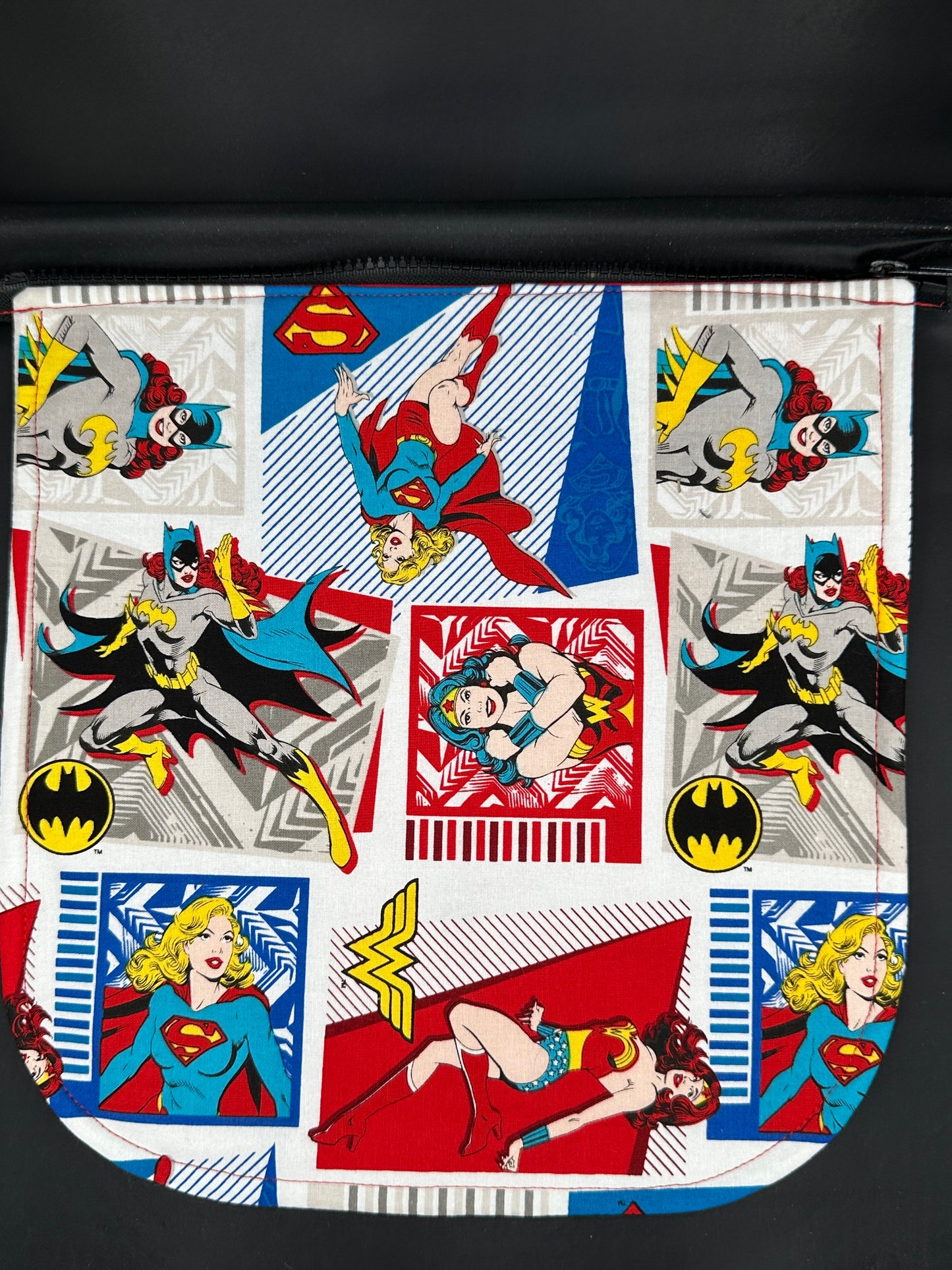 Superheroes - females full 12" purse flap